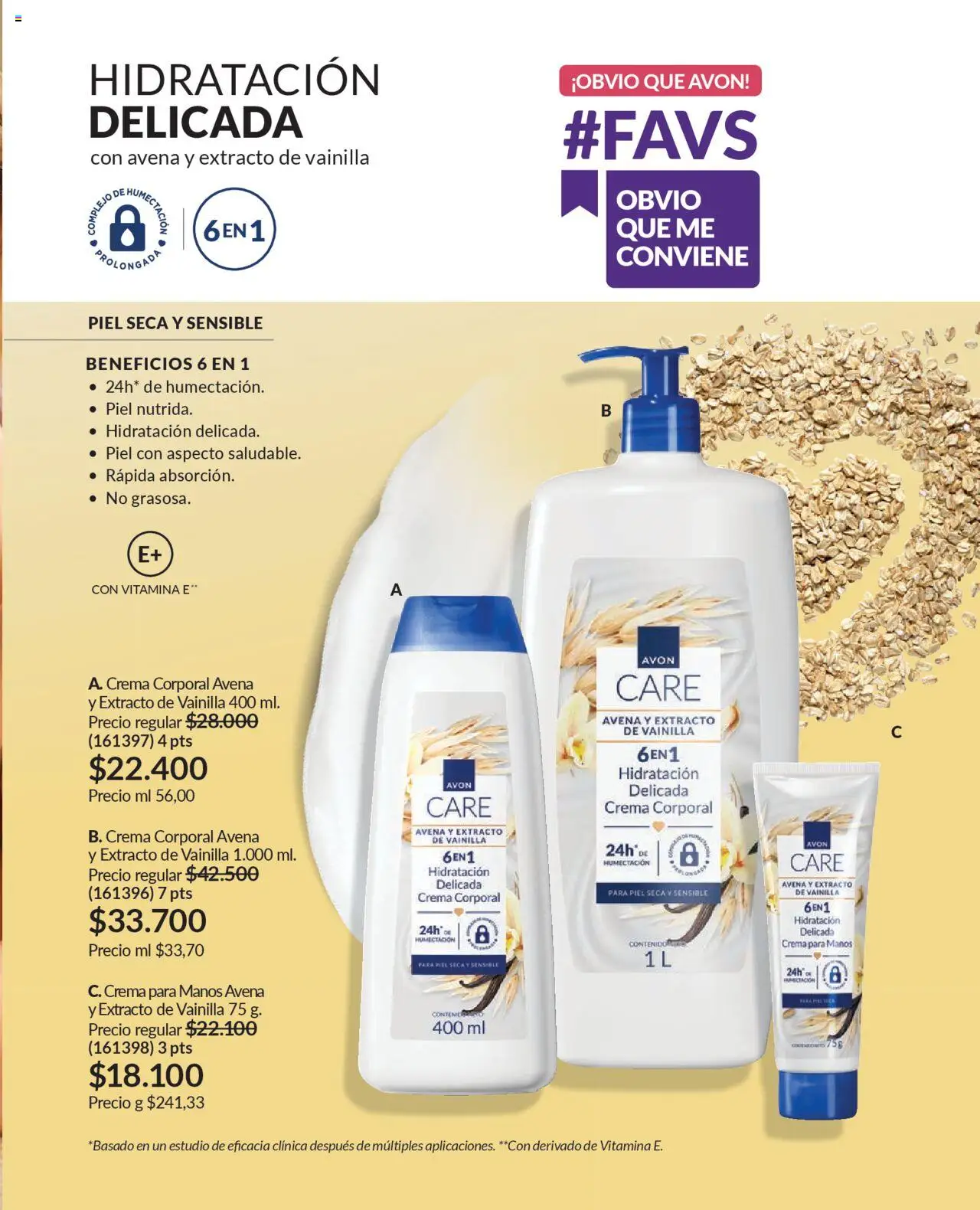 Avon revista - valida desde el 12.09.2025 | Página: 123 | Productos: Crema, Avena