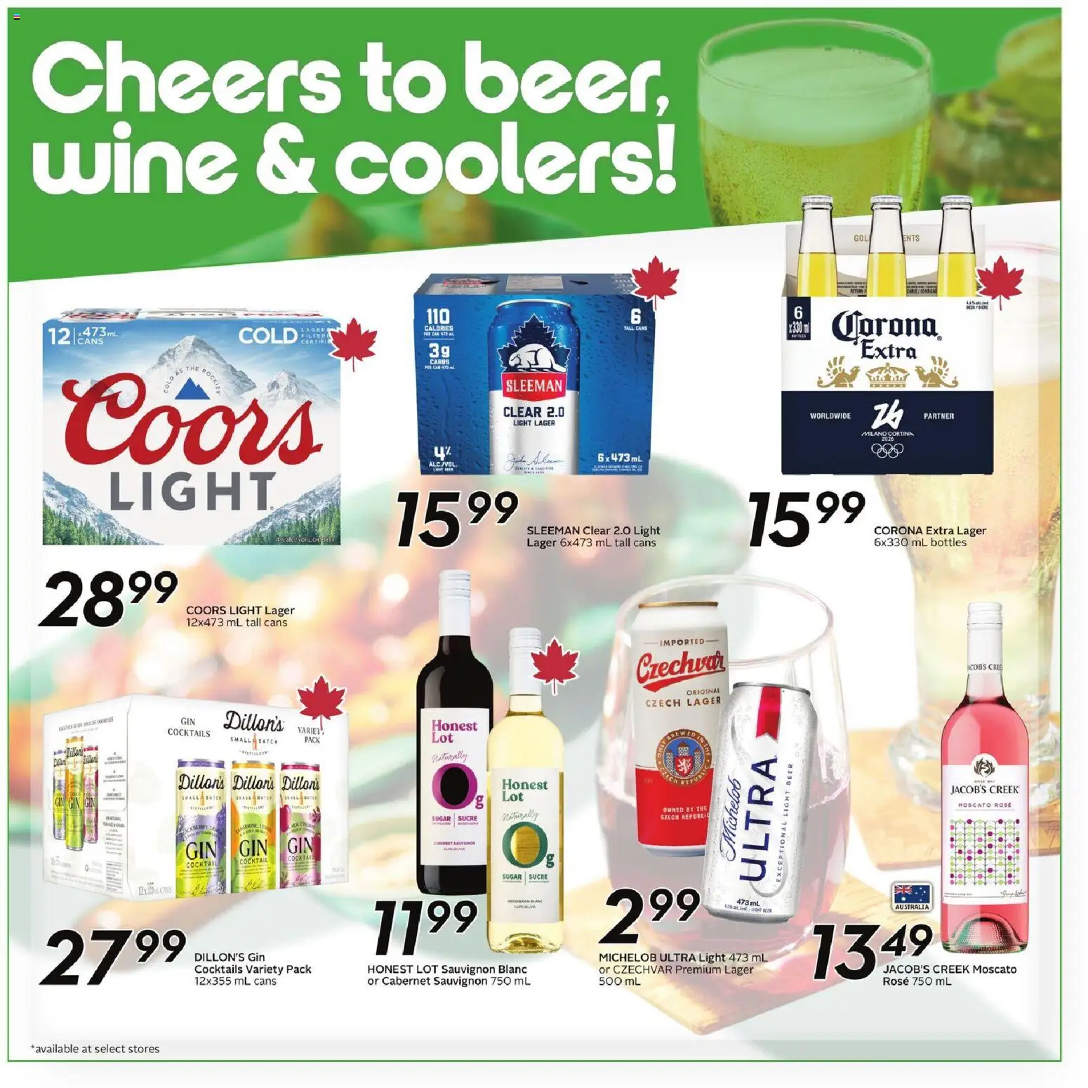 Sobeys flyer valid from 08.01.2026 | Page: 20 | Products: Gin, Wine, Beer