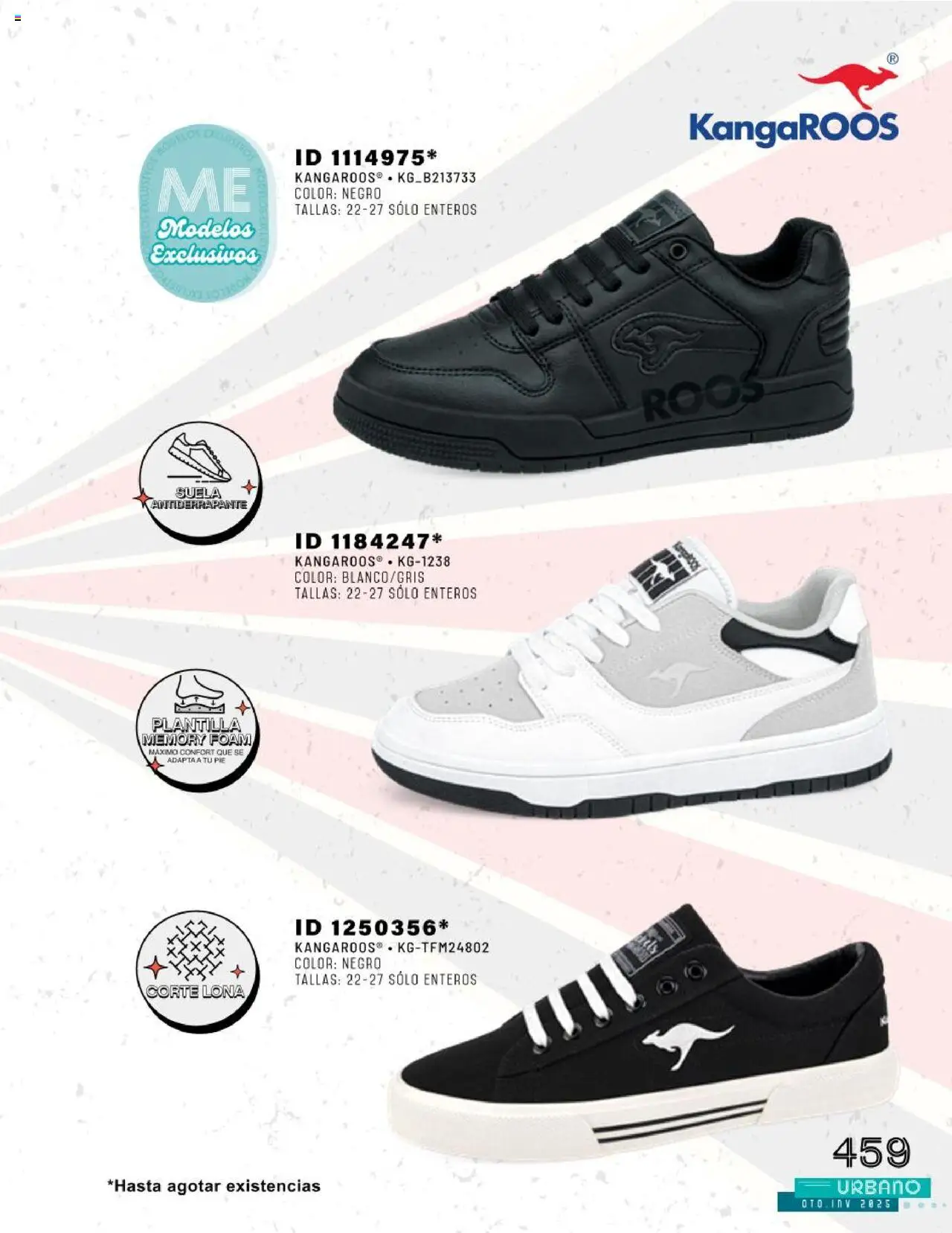 Nuevas ofertas de Price Shoes válidas en toda la República Mexicana desde el 24.07.2025. ¡Encuentra las mejores ofertas en Price Shoes catálogo Urbano otoño / invierno 2025! | Página: 459 | Productos: Lona