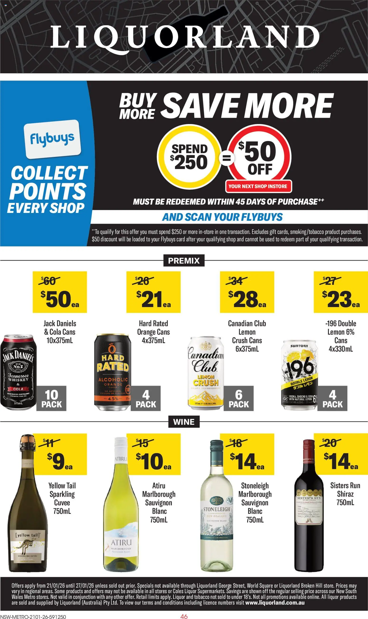Coles catalogue - valid from 21.01.2026 | Page: 46 | Products: Wine, Whiskey, Lemon