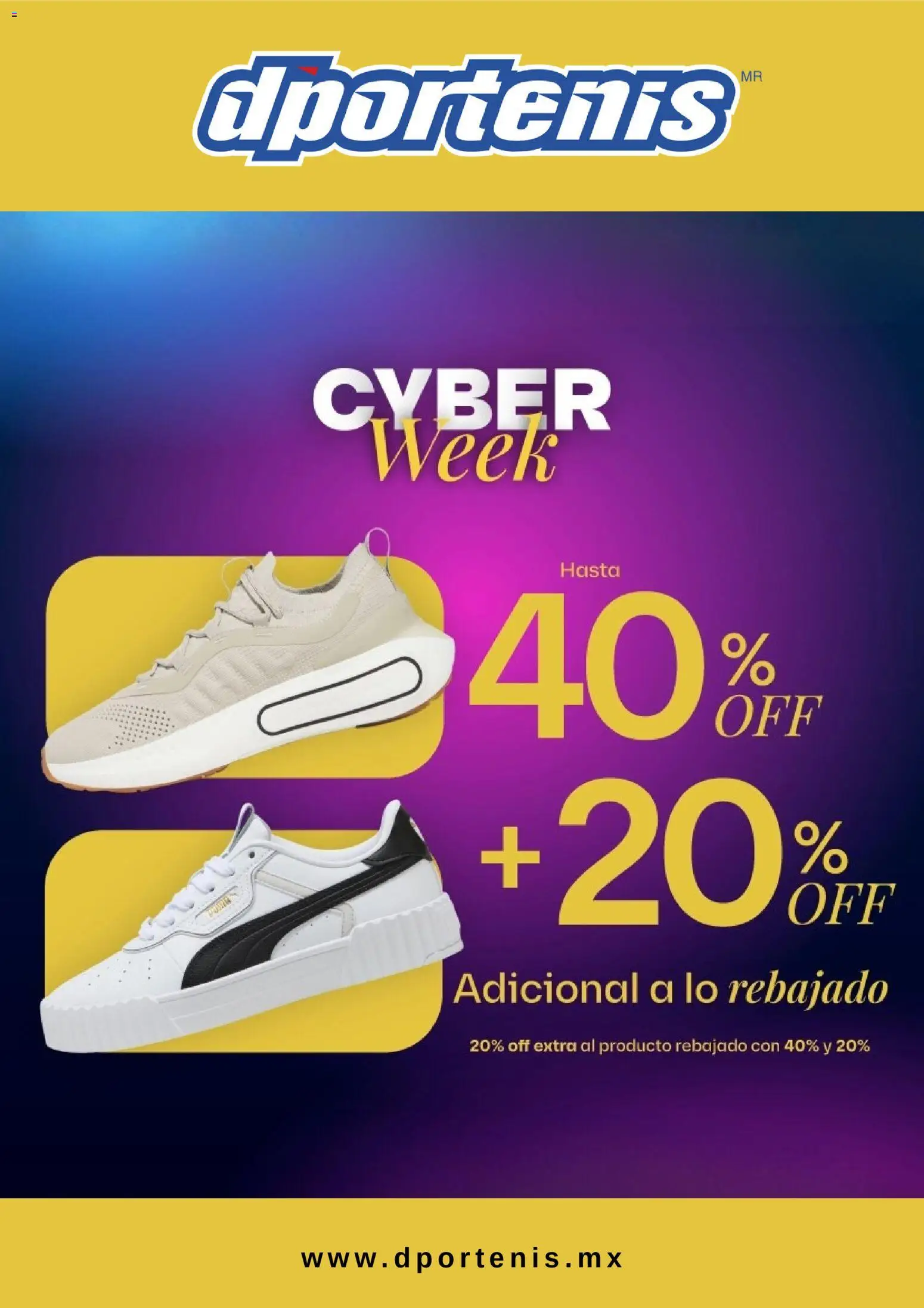 Nuevas ofertas de Dportenis válidas en toda la República Mexicana desde el 19.11.2025. ¡Encuentra las mejores ofertas en Dportenis Cyber Day! | Página: 1
