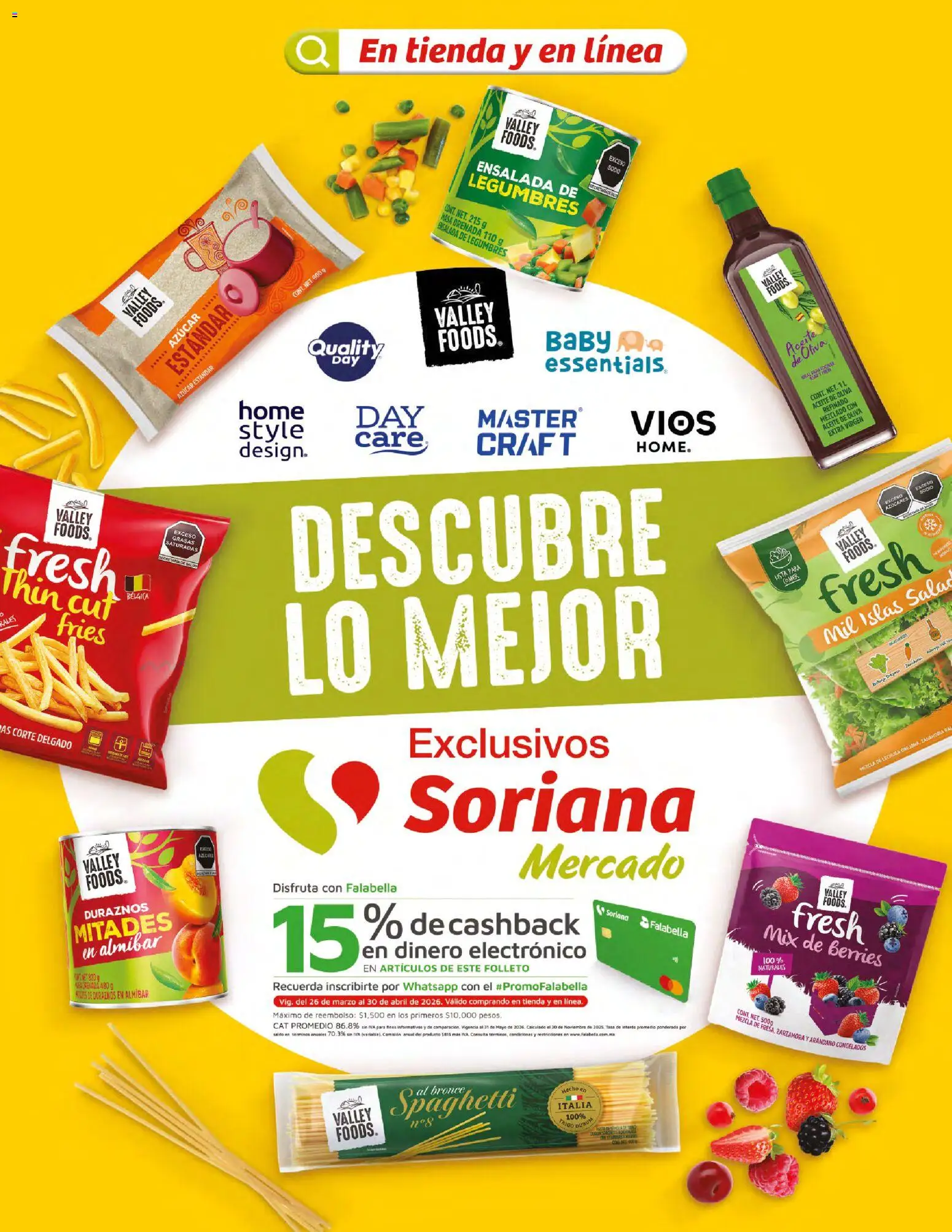 Nuevas ofertas de Soriana válidas en toda la República Mexicana desde el 26.03.2026. ¡Encuentra las mejores ofertas en Soriana Descubre lo mejor Mercado Nacional! | Página: 1 | Productos: Azúcar, Lechuga, Aceite, Ensalada