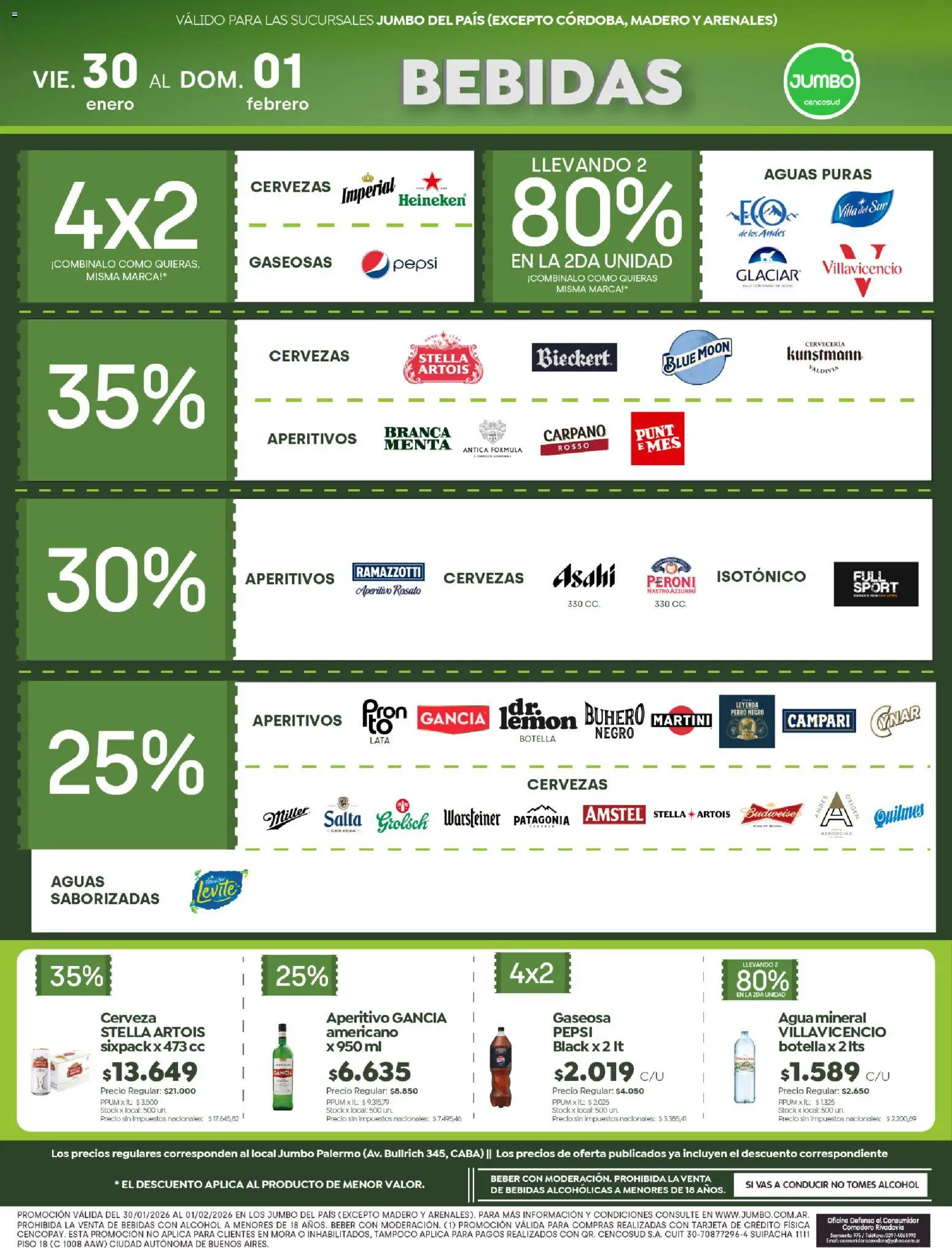 Jumbo ofertas │ válido desde el 30.01.2026 | Página: 5 | Productos: Botella, Gaseosa, Agua, Cerveza