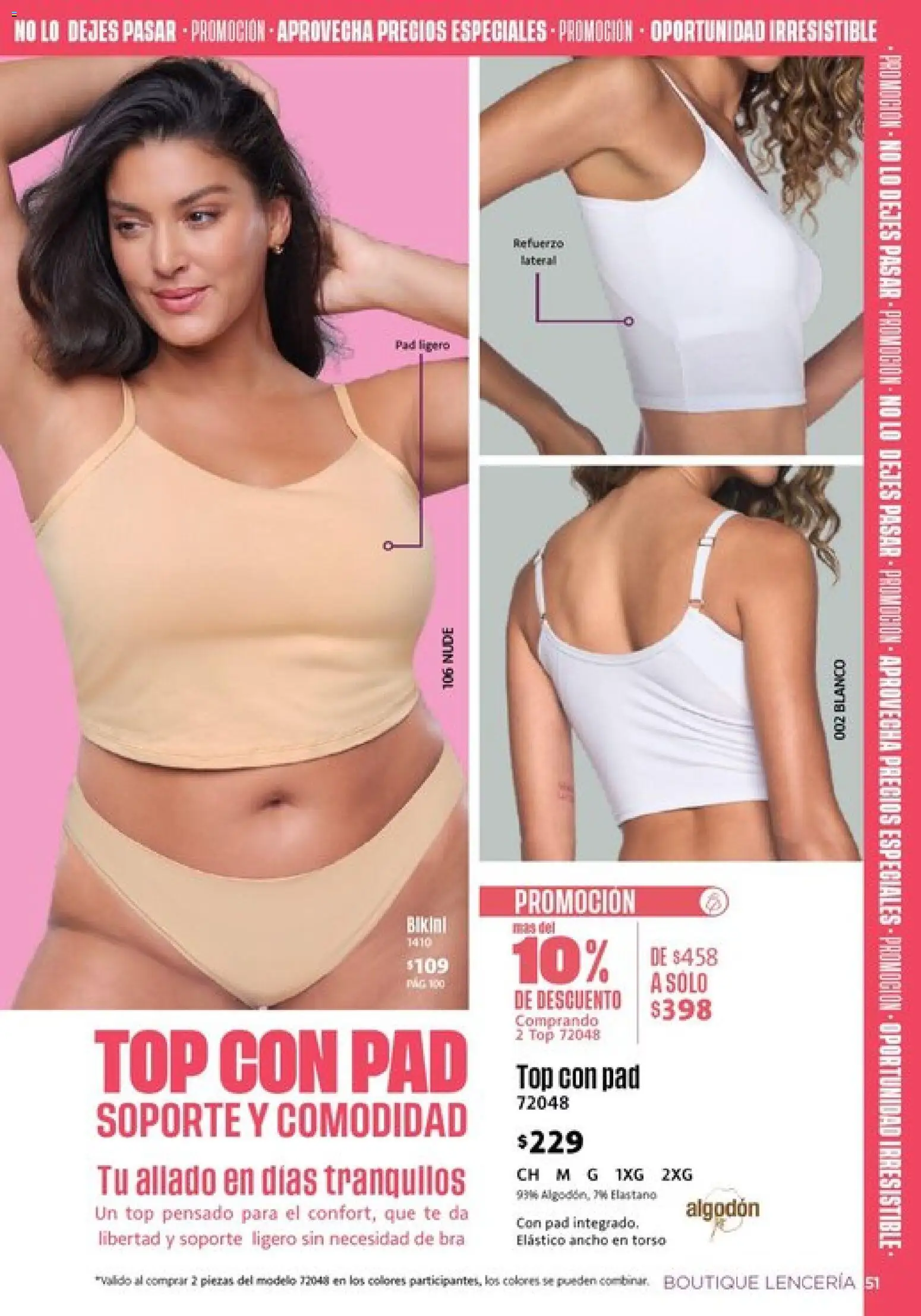 Nuevas ofertas de Ilusión válidas en toda la República Mexicana desde el 01.03.2026. ¡Encuentra las mejores ofertas en Ilusión catálogo Primavera! | Página: 53 | Productos: Algodón, Top, Té, Bikini