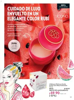Vista previa de Oriflame campaña 6 2026, nuevo folleto de la tienda, válido en México a partir del 18.04.2026 | Página: 129 | Productos: Sandía, Bálsamo, Cera