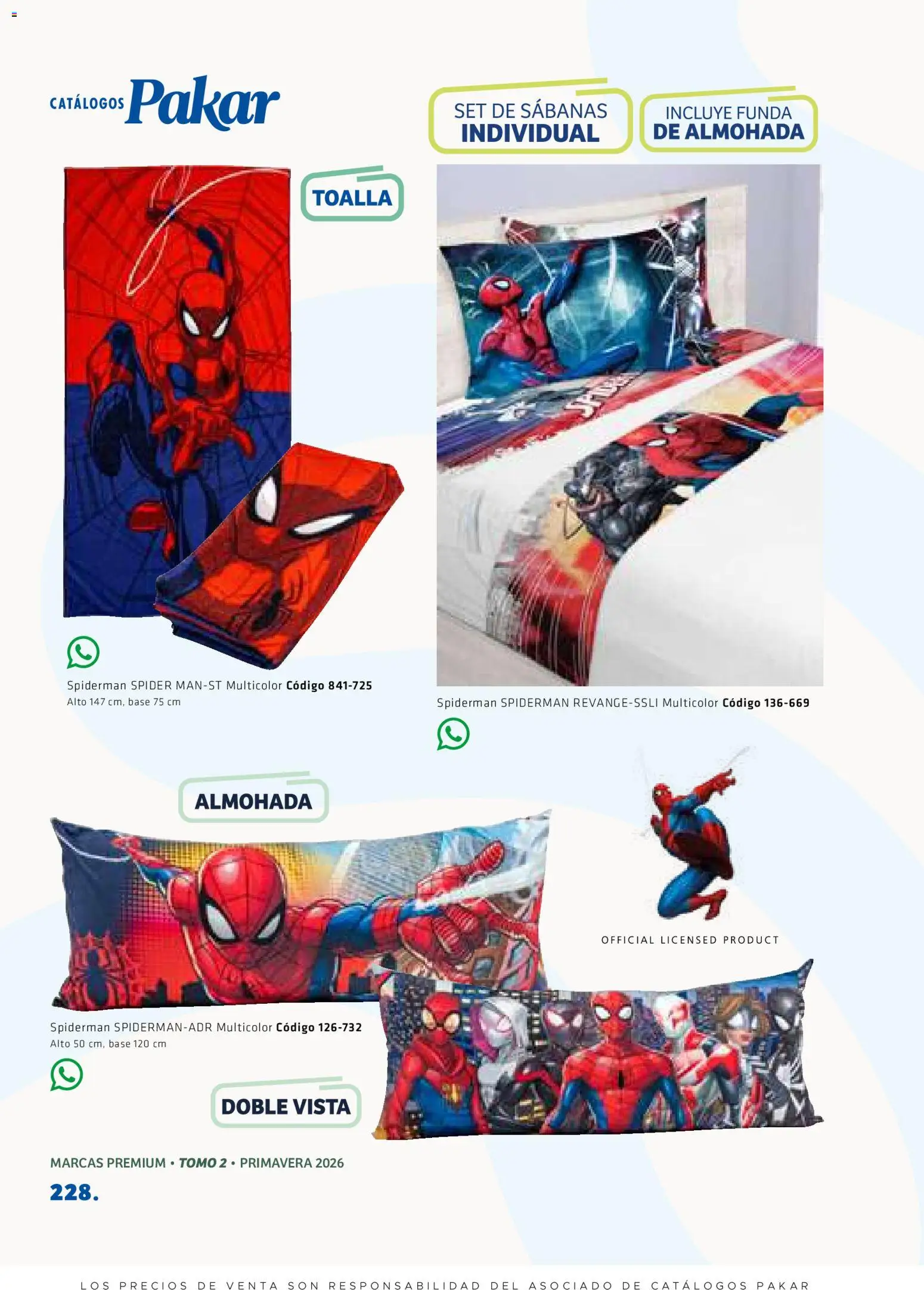 Nuevas ofertas de SC Pakar válidas en toda la República Mexicana desde el 27.02.2026. ¡Encuentra las mejores ofertas en SC Pakar catálogo Premium Men Tomo 2! | Página: 228 | Productos: Toalla, Funda, Almohada, Sabanas