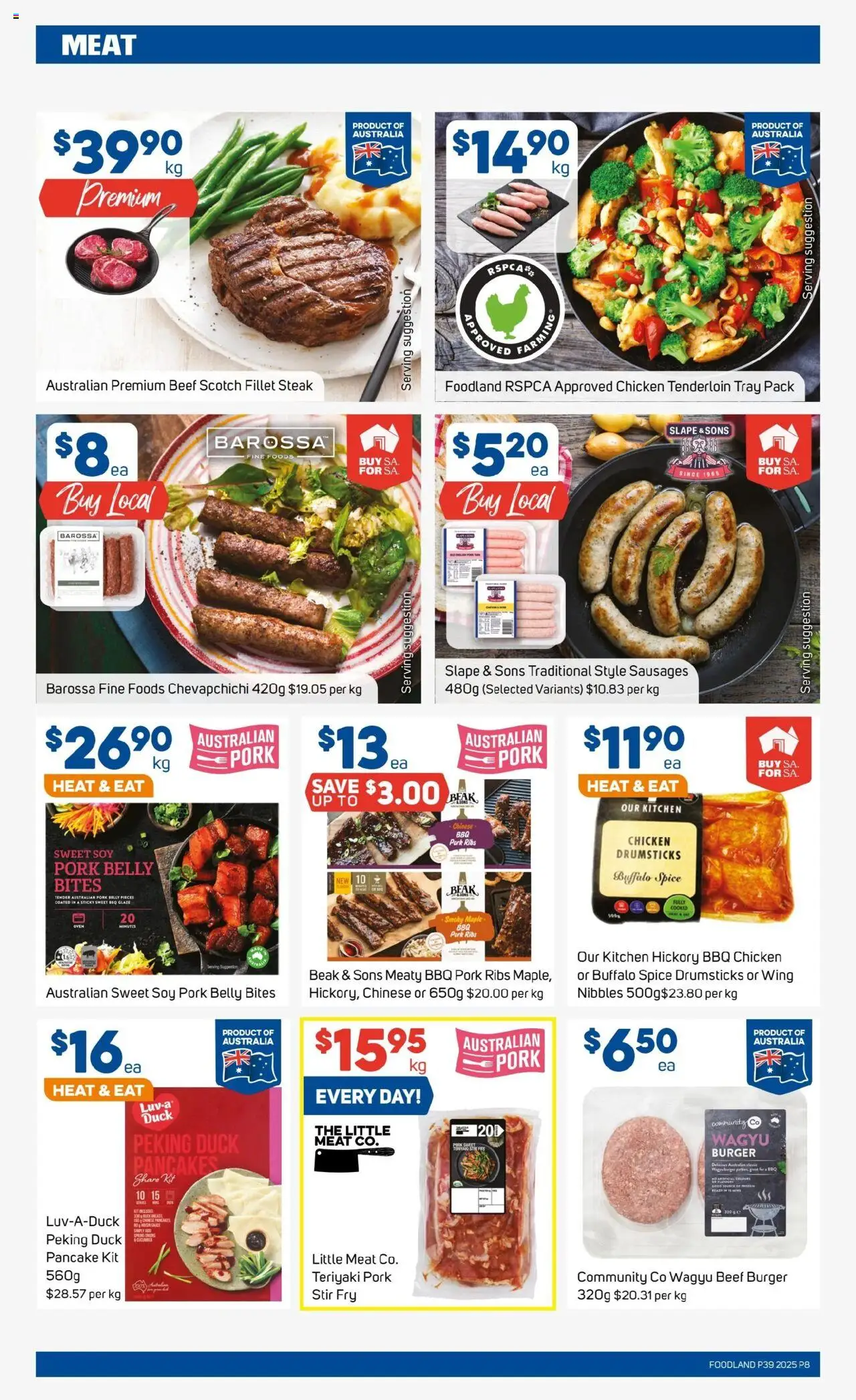 Foodland catalogue - valid from 24.09.2025 | Page: 8 | Products: Chicken, Pork, Beef, Steak