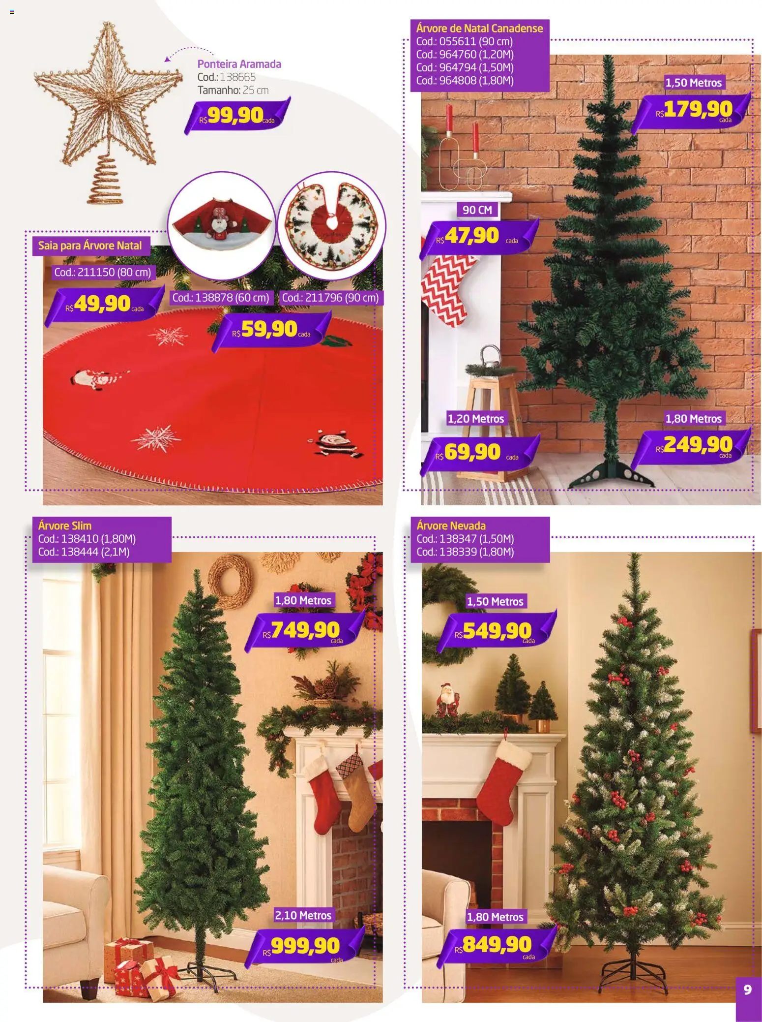 Preçolandia Folheto - válido de 07.11.2025 | Página: 9 | Produtos: Árvore de natal, Saia