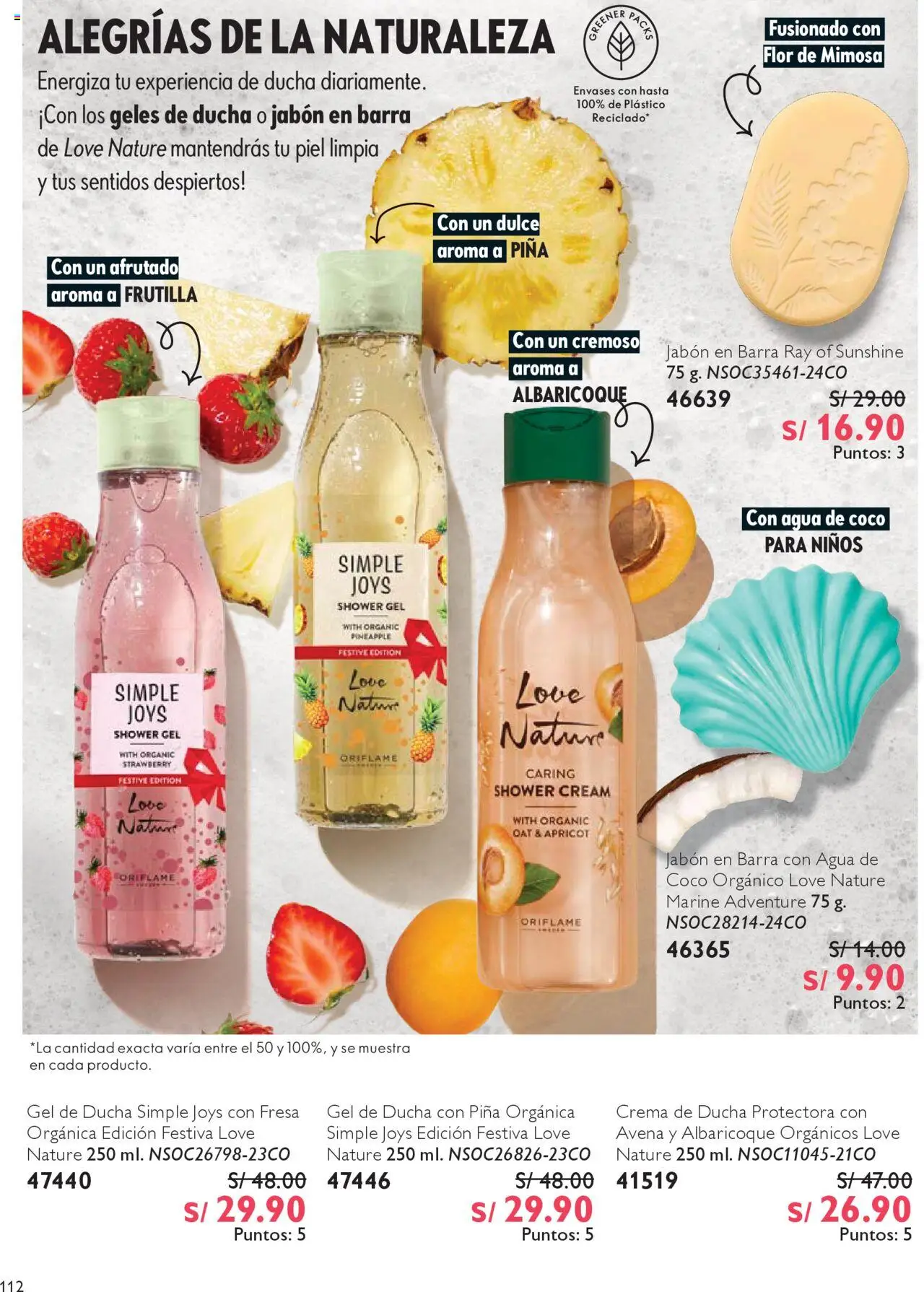 Catálogo Oriflame válido desde 04.10.2025 | Página: 112 | Productos: Jabón, Ducha, Piña, Crema