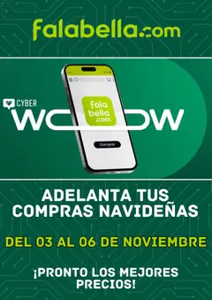 Vista previa de folleto Saga Falabella - Cyber Wow aviso de la Saga Falabella válido desde 30.10.2025