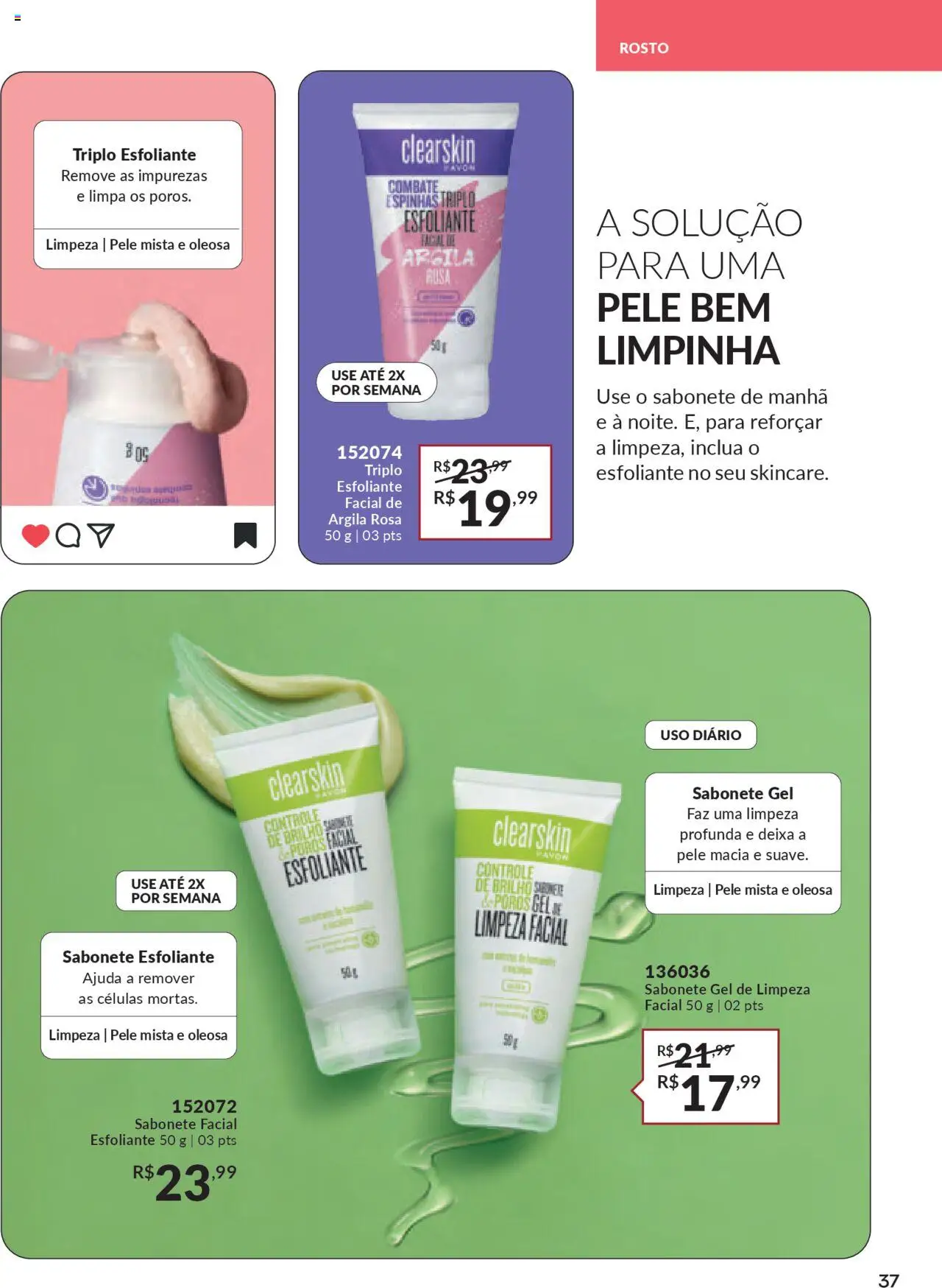 Avon Folheto - válido de 13.08.2025 | Página: 37 | Produtos: Argila, Gel de limpeza, Sabonete