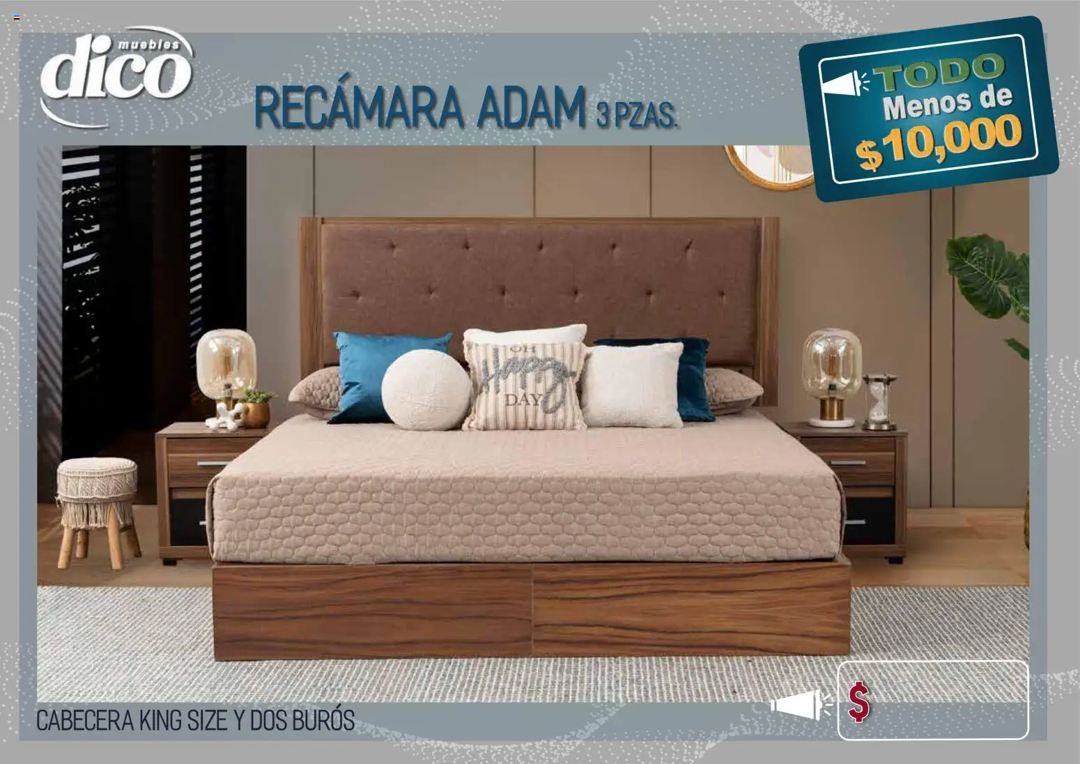 Nuevas ofertas de Muebles Dico válidas en toda la República Mexicana desde el 09.04.2026. ¡Encuentra las mejores ofertas en Muebles Dico catálogo Todo menos de 10000 Pacifico! | Página: 10 | Productos: Cabecera