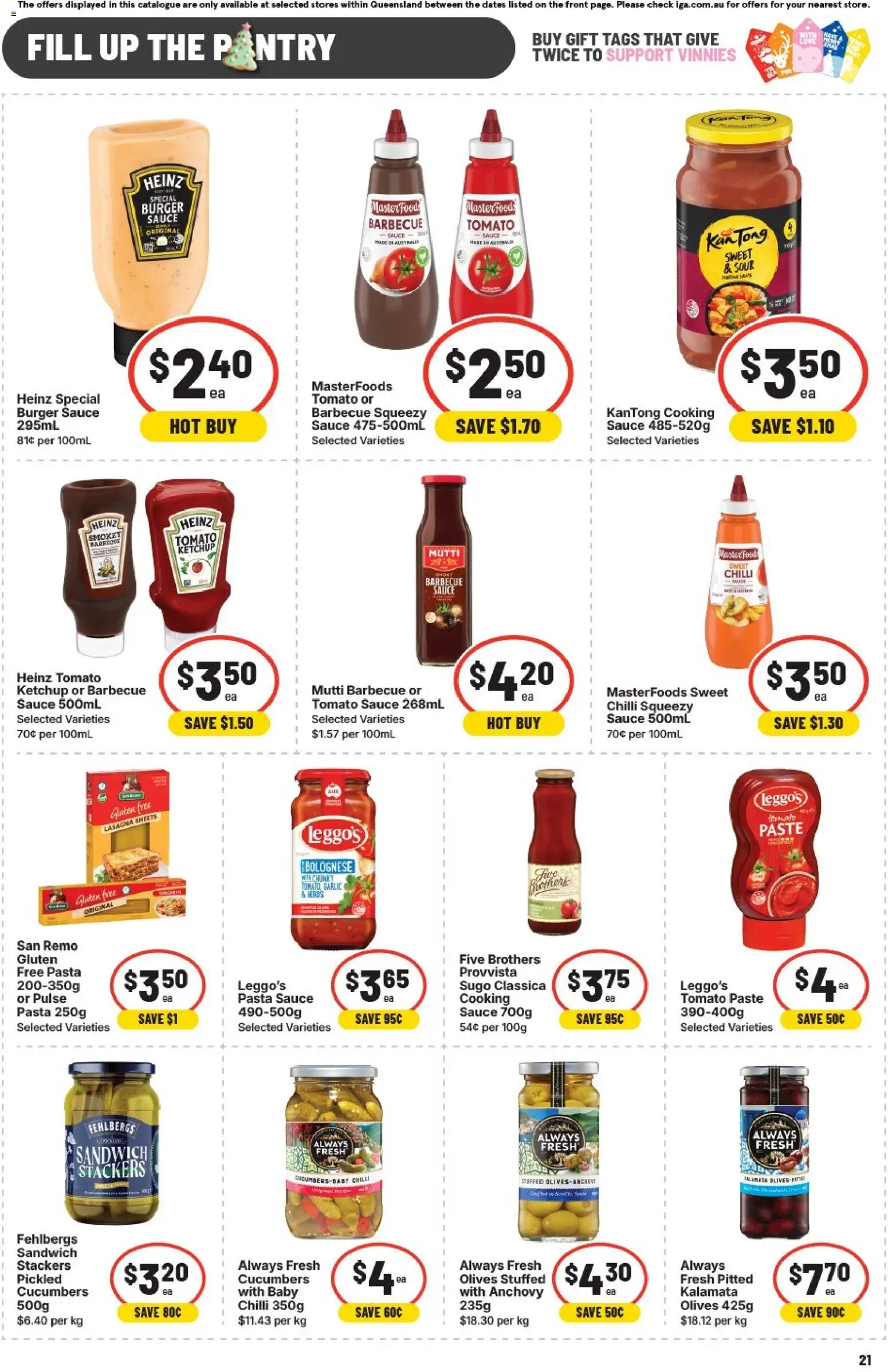 IGA catalogue - valid from 19.11.2025 | Page: 22 | Products: Pasta, Cucumbers, Sauce, Garlic