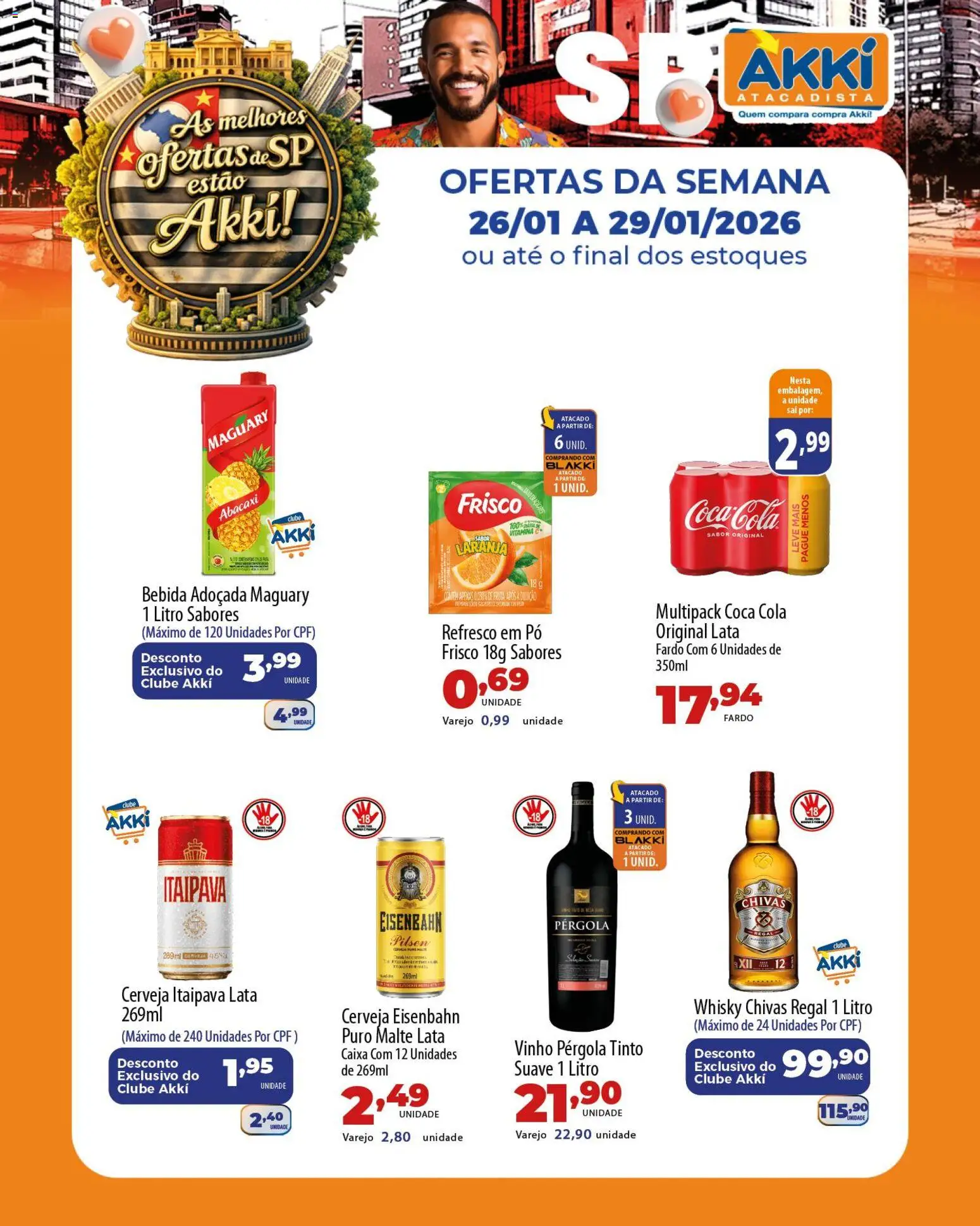 Akki Atacadista Folheto - válido de 26.01.2026 | Página: 5 | Produtos: Cola, Caixa, Vinho, Abacaxi