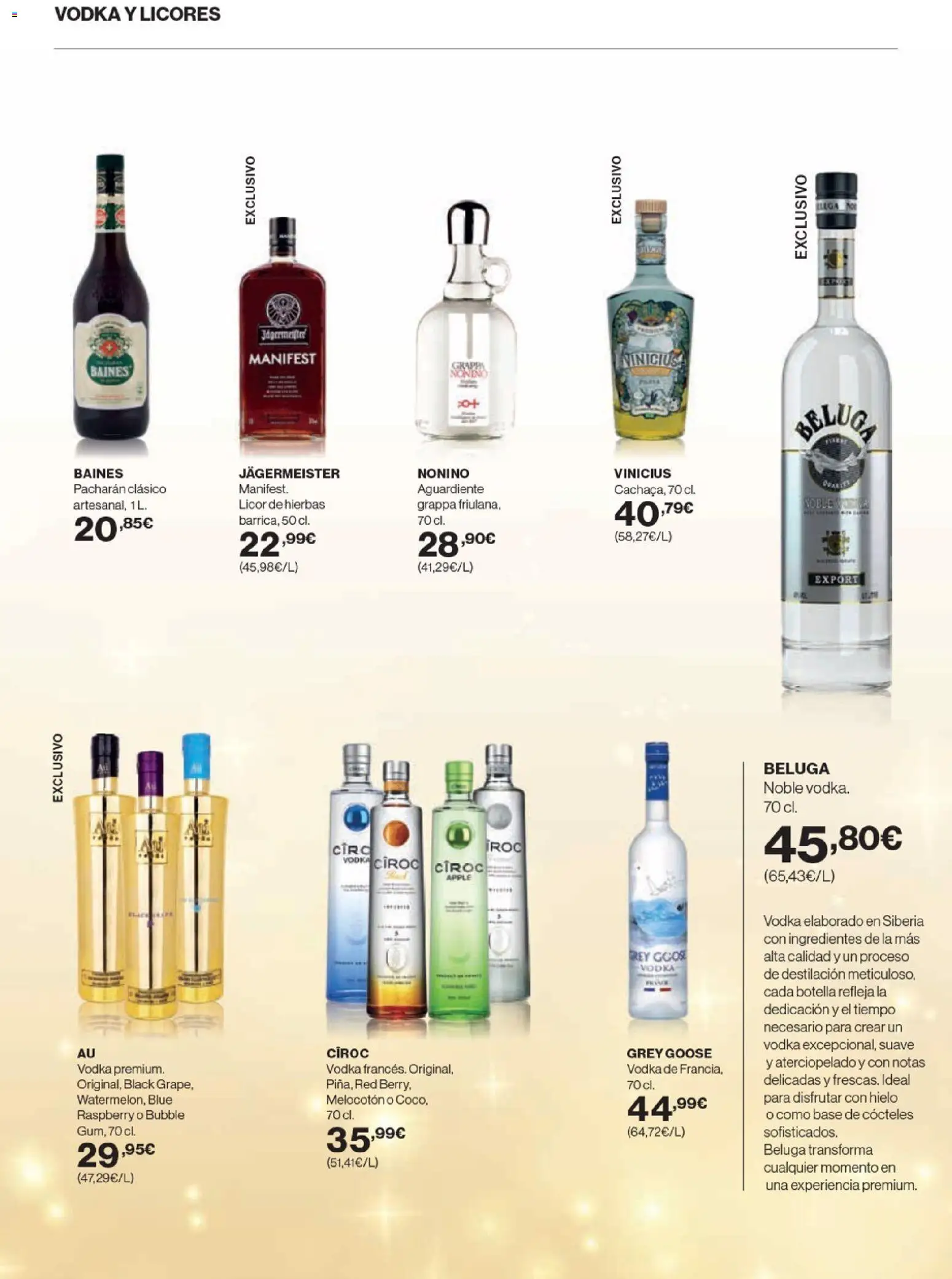 Nuevas ofertas de El Corte Inglés válidas en toda la República Mexicana desde el 20.11.2025. ¡Encuentra las mejores ofertas en El Corte Inglés catálogo La Bodega ! | Página: 39 | Productos: Botella, Vodka
