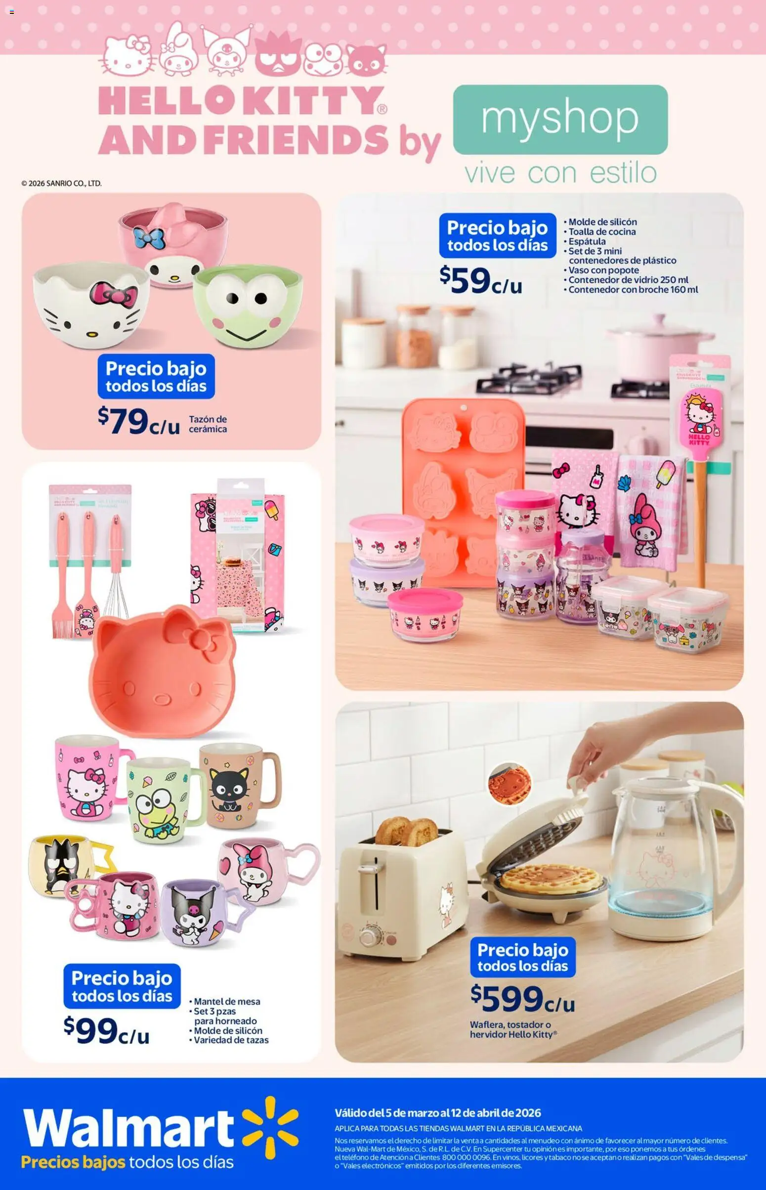 Nuevas ofertas de Walmart válidas en toda la República Mexicana desde el 05.03.2026. ¡Encuentra las mejores ofertas en Walmart folleto Sol, arena y bronceador a precios bajos! | Página: 26 | Productos: Toalla, Cocina, Despensa, Molde