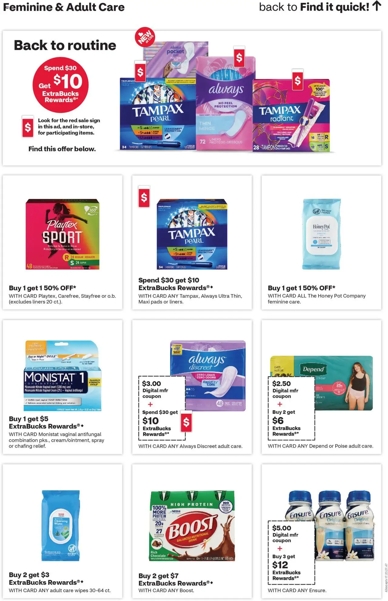 CVS Pharmacy Weekly Ad - NJ - valid from 03.08.2025 | Page: 7 | Products: Chocolate, Pads, Tampons, Cream