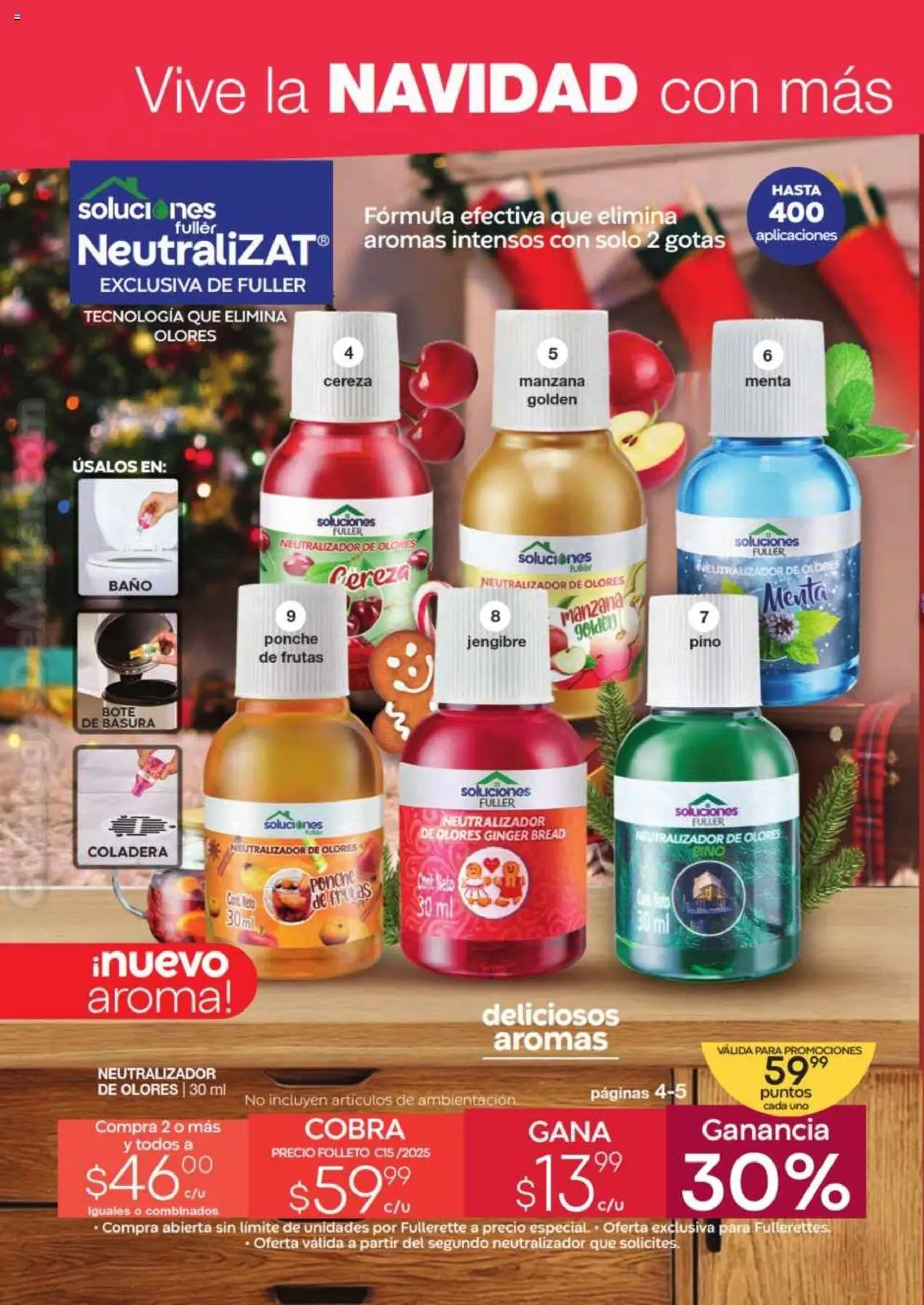 Nuevas ofertas de Fuller válidas en toda la República Mexicana desde el 29.10.2025. ¡Encuentra las mejores ofertas en Fuller - Revista Gana Más C15! | Página: 14 | Productos: Manzana, Baño, Bote de basura