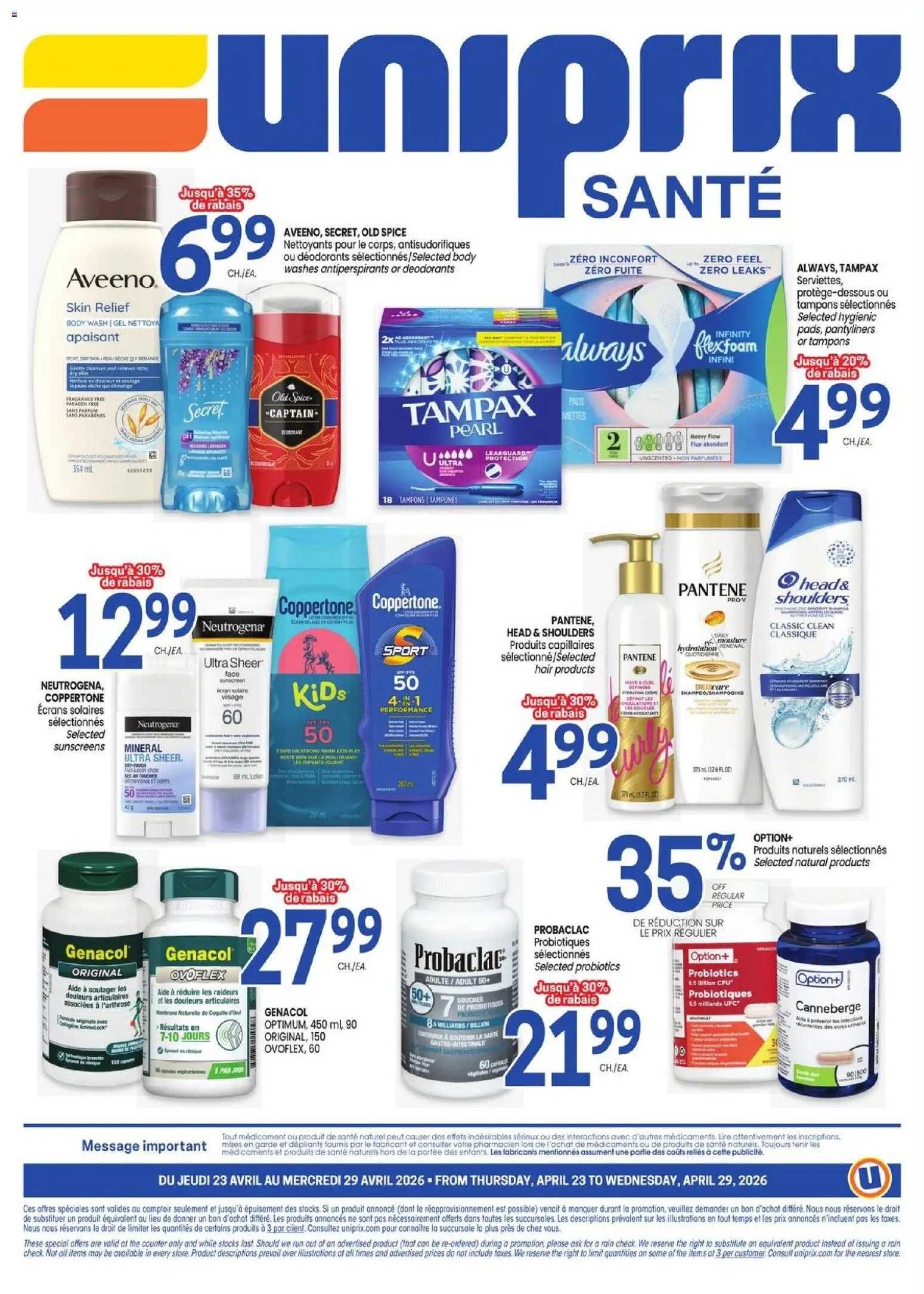 Uniprix flyer valid from 23.04.2026 | Page: 4 | Products: Fragrance, Body wash