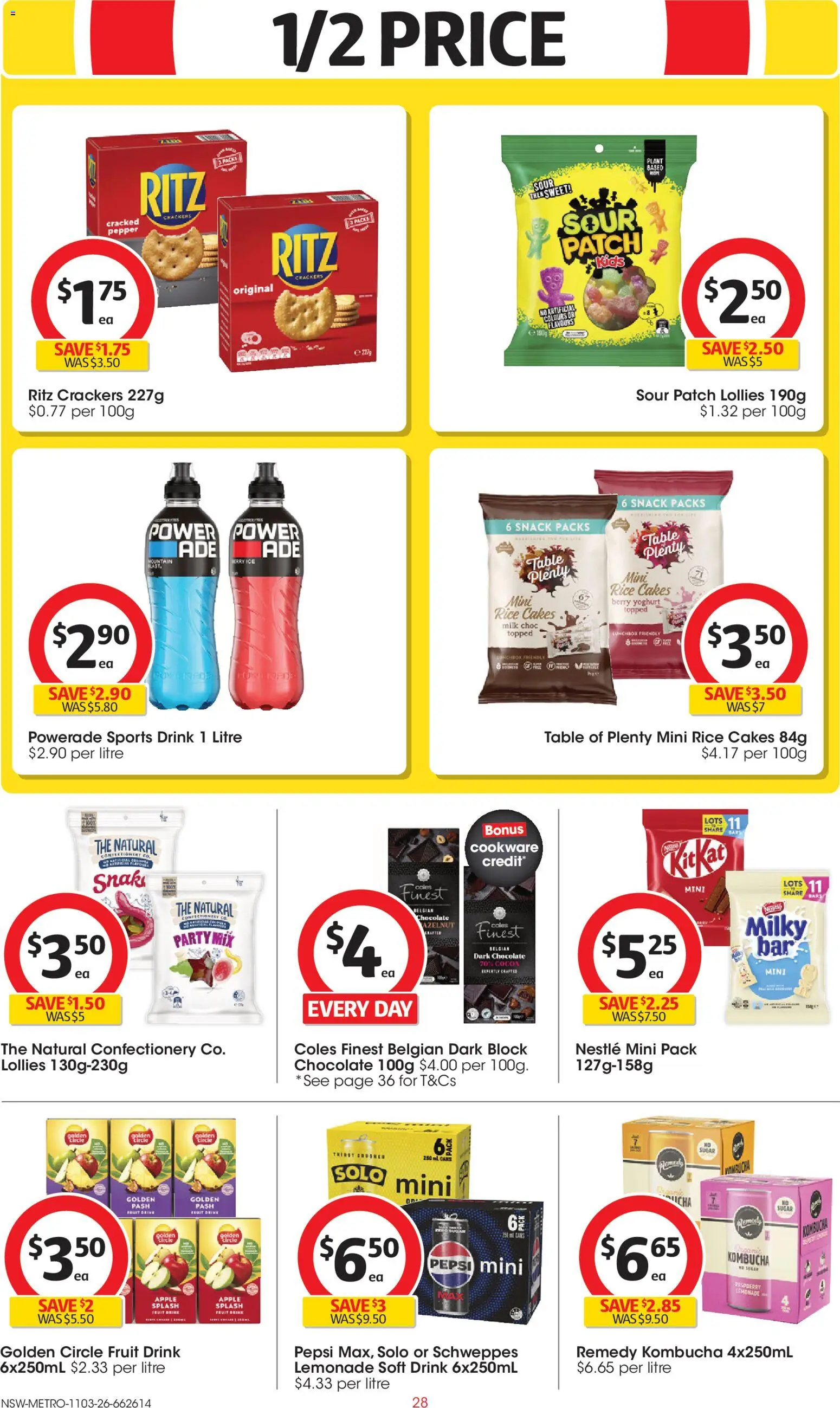 Coles catalogue - valid from 11.03.2026 | Page: 28 | Products: Lollies, Pepsi, Pepper, Raspberry