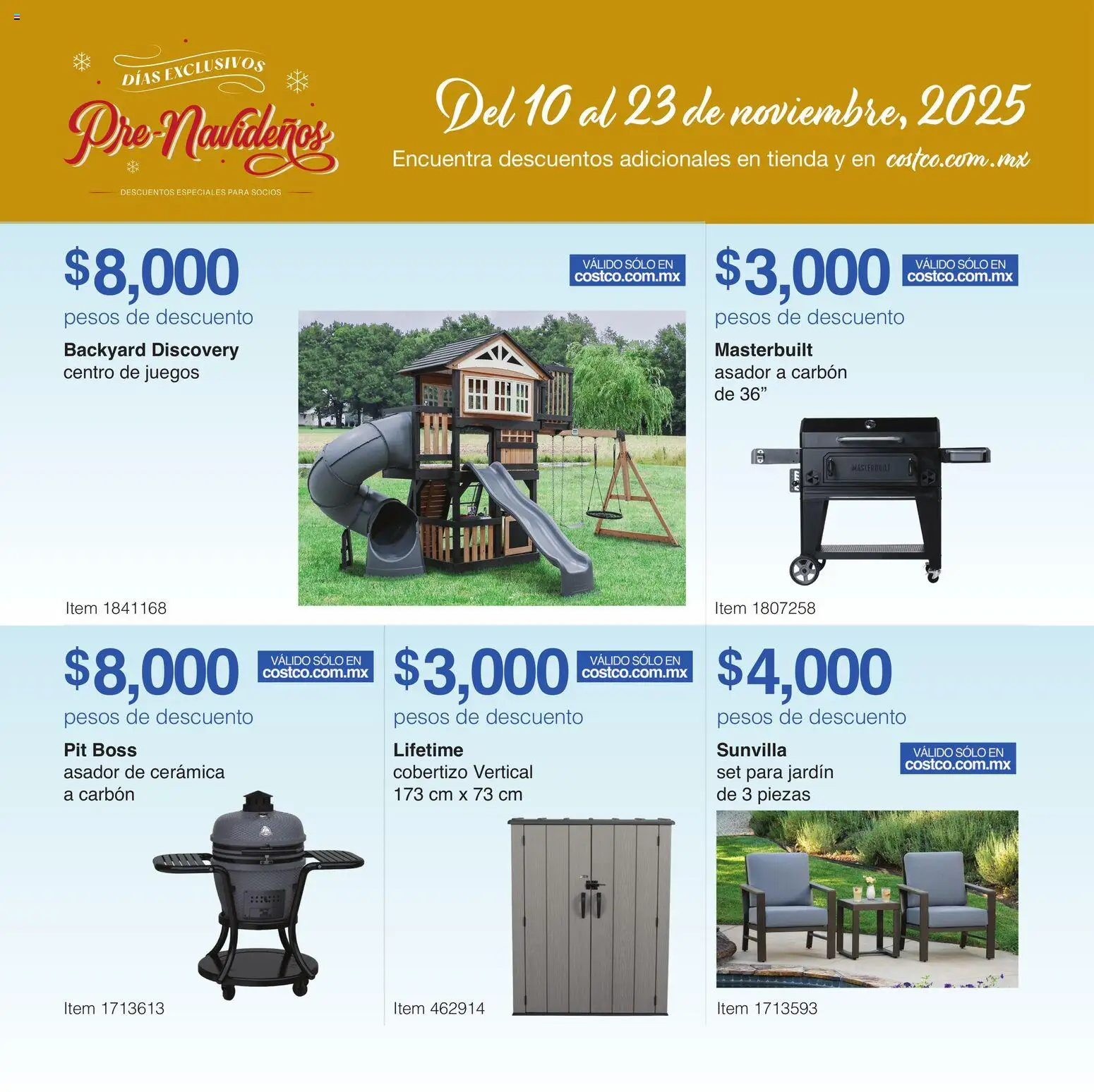 Nuevas ofertas de Costco válidas en toda la República Mexicana desde el 10.11.2025. ¡Encuentra las mejores ofertas en Costco catálogo Pre-Navideños! | Página: 24