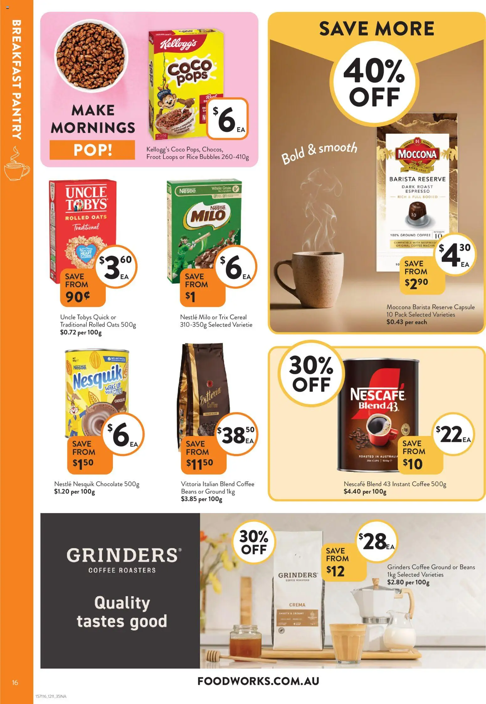 Foodworks catalogue - valid from 12.11.2025 | Page: 16 | Products: Chocolate, Hat, Moccona, Nescafe