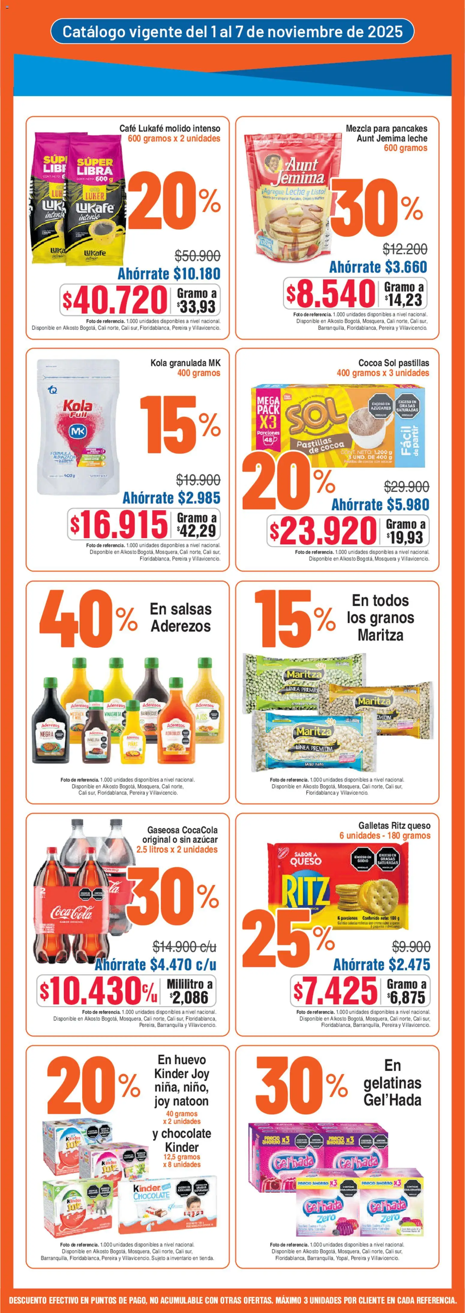 Alkosto revista - valida desde el 01.11.2025 | Página: 3 | Productos: Pilas, Galletas, Azucar, Huevo