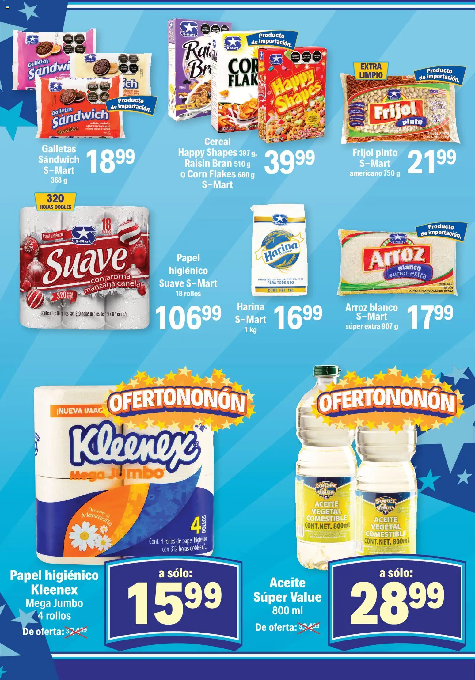Nuevas ofertas de S-Mart válidas en toda la República Mexicana desde el 31.10.2025. ¡Encuentra las mejores ofertas en S-Mart folleto! | Página: 3 | Productos: Manzana, Aceite, Galletas, Papel higiénico