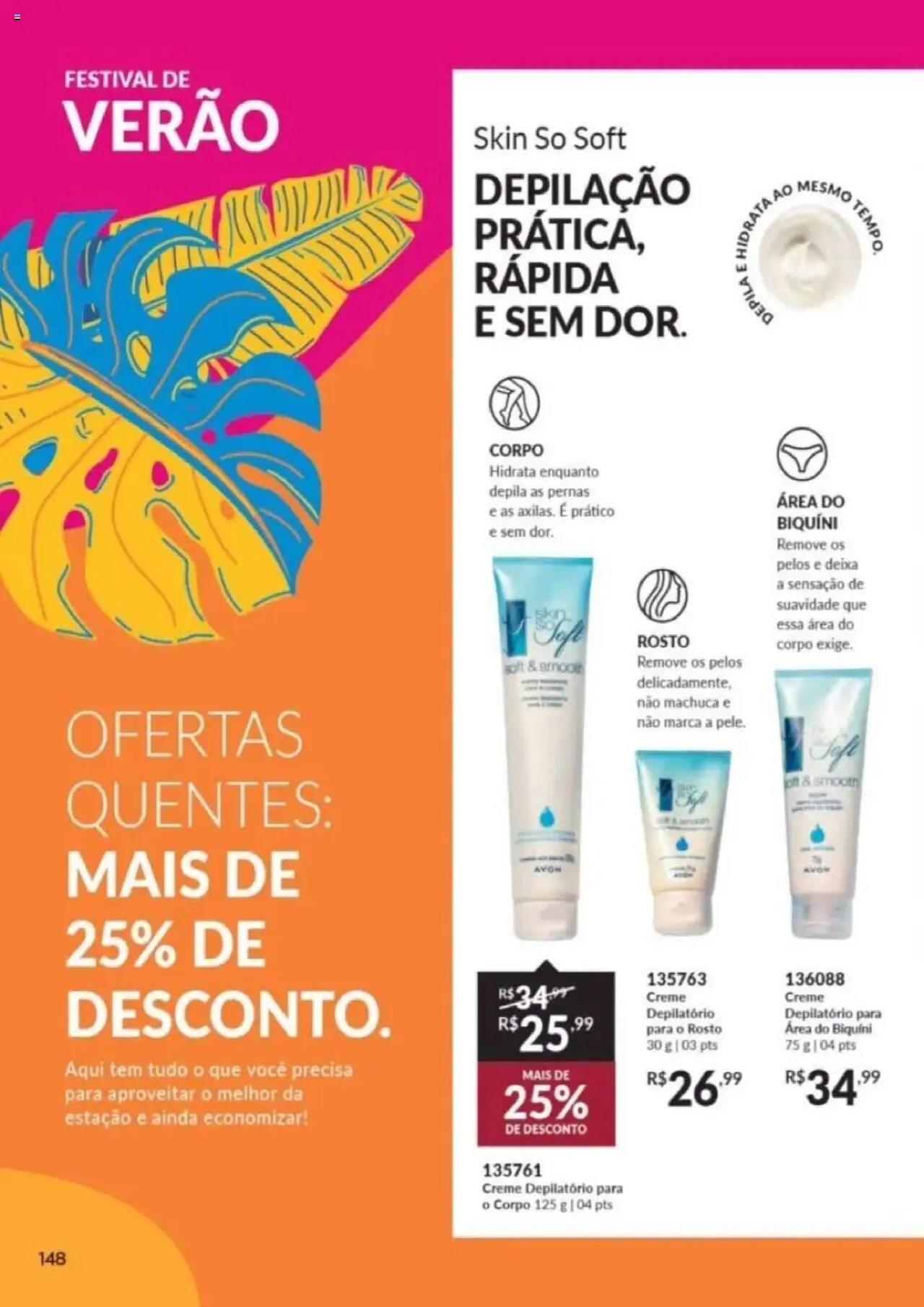 Avon Folheto - válido de 26.09.2025 | Página: 148 | Produtos: Creme depilatório, Biquíni, Creme