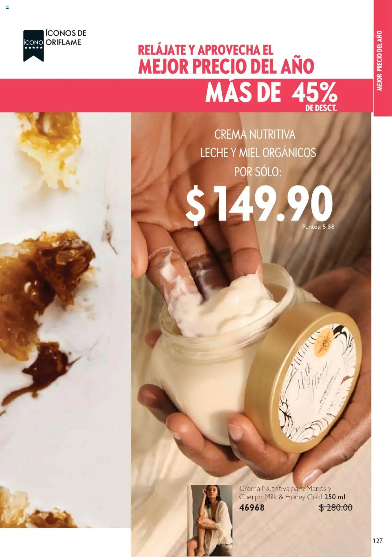 Nuevas ofertas de Oriflame válidas en toda la República Mexicana desde el 04.10.2025. ¡Encuentra las mejores ofertas en Oriflame - Campaña 14 2025! | Página: 127 | Productos: Crema, Leche