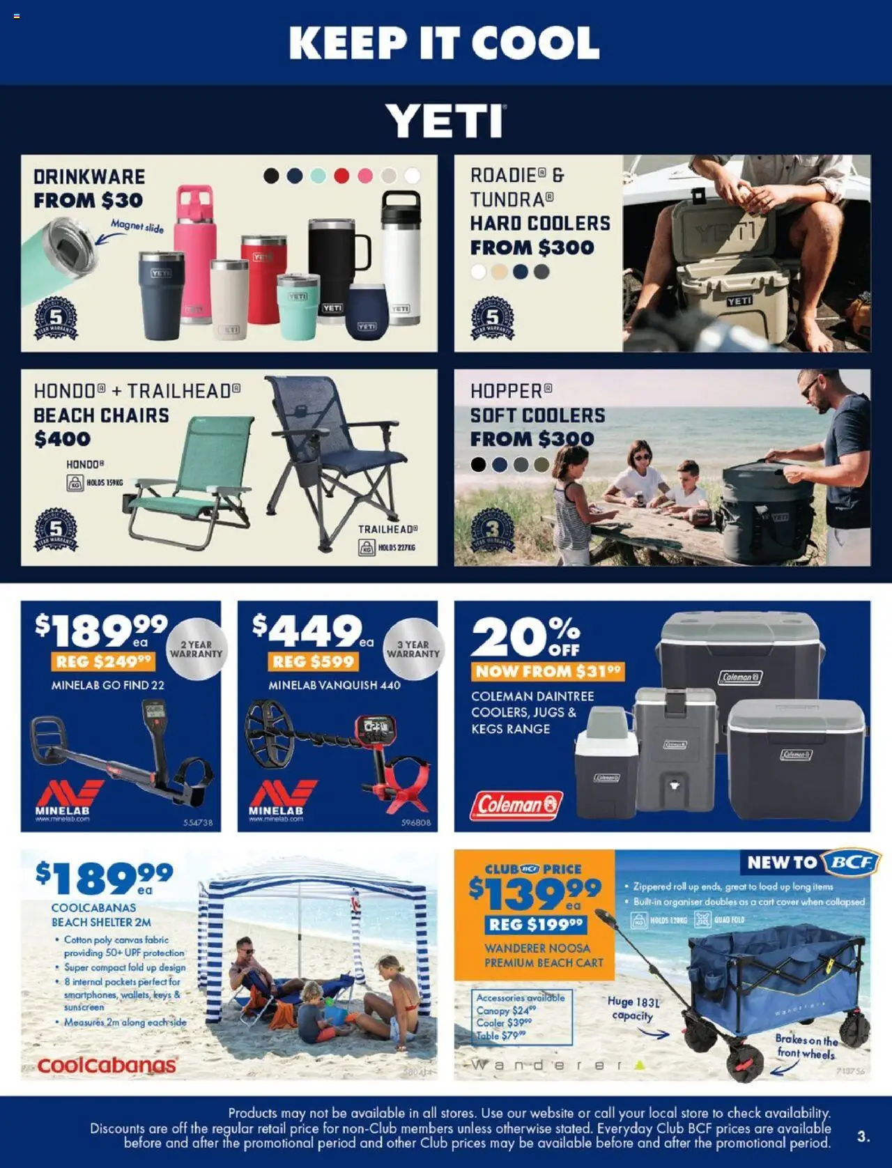 BCF catalogue - valid from 16.09.2025 | Page: 3 | Products: Table, Sunscreen, Cart, Accessories