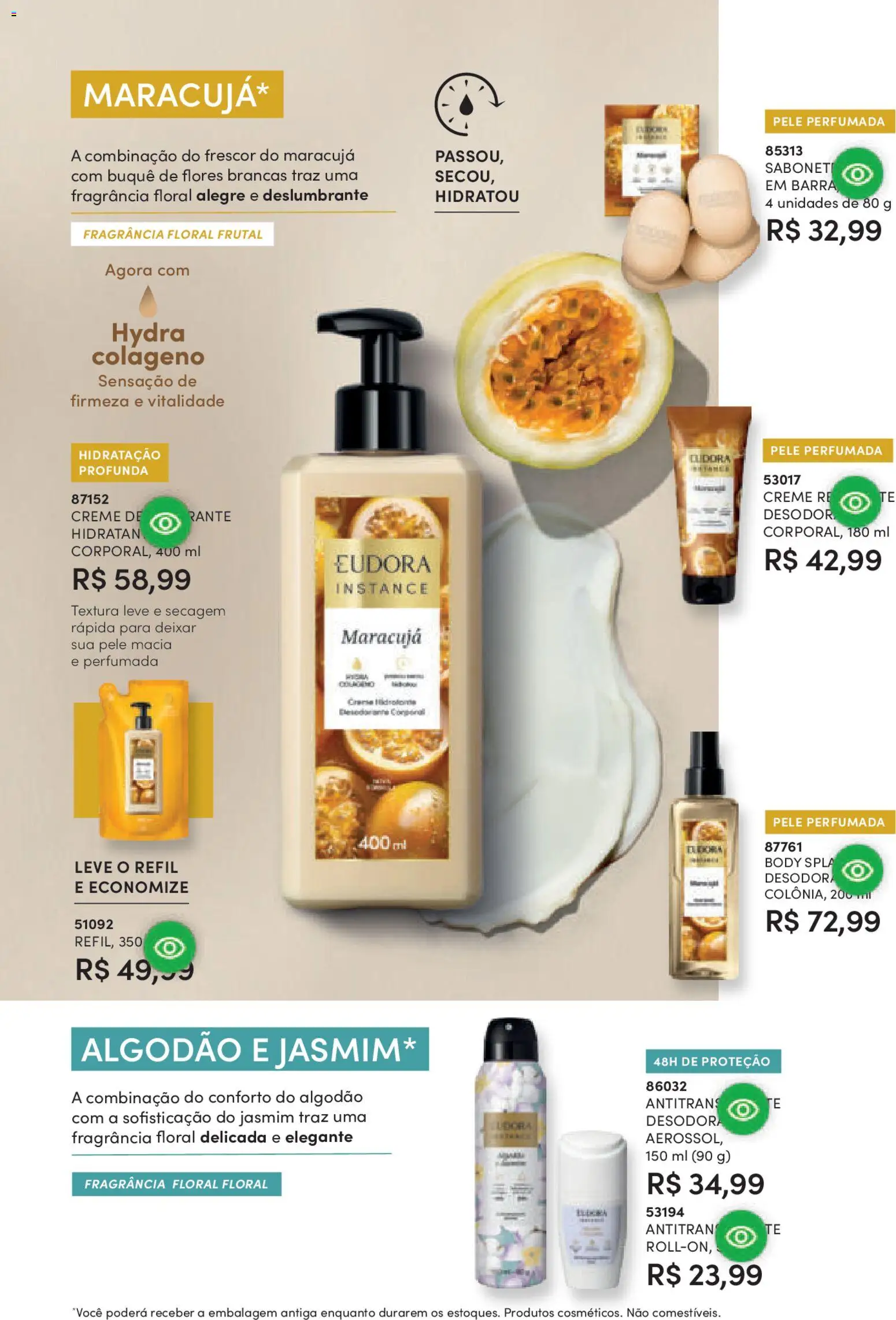 Eudora Folheto - válido de 08.01.2026 | Página: 59 | Produtos: Fragrância, Sabonete, Algodão, Body