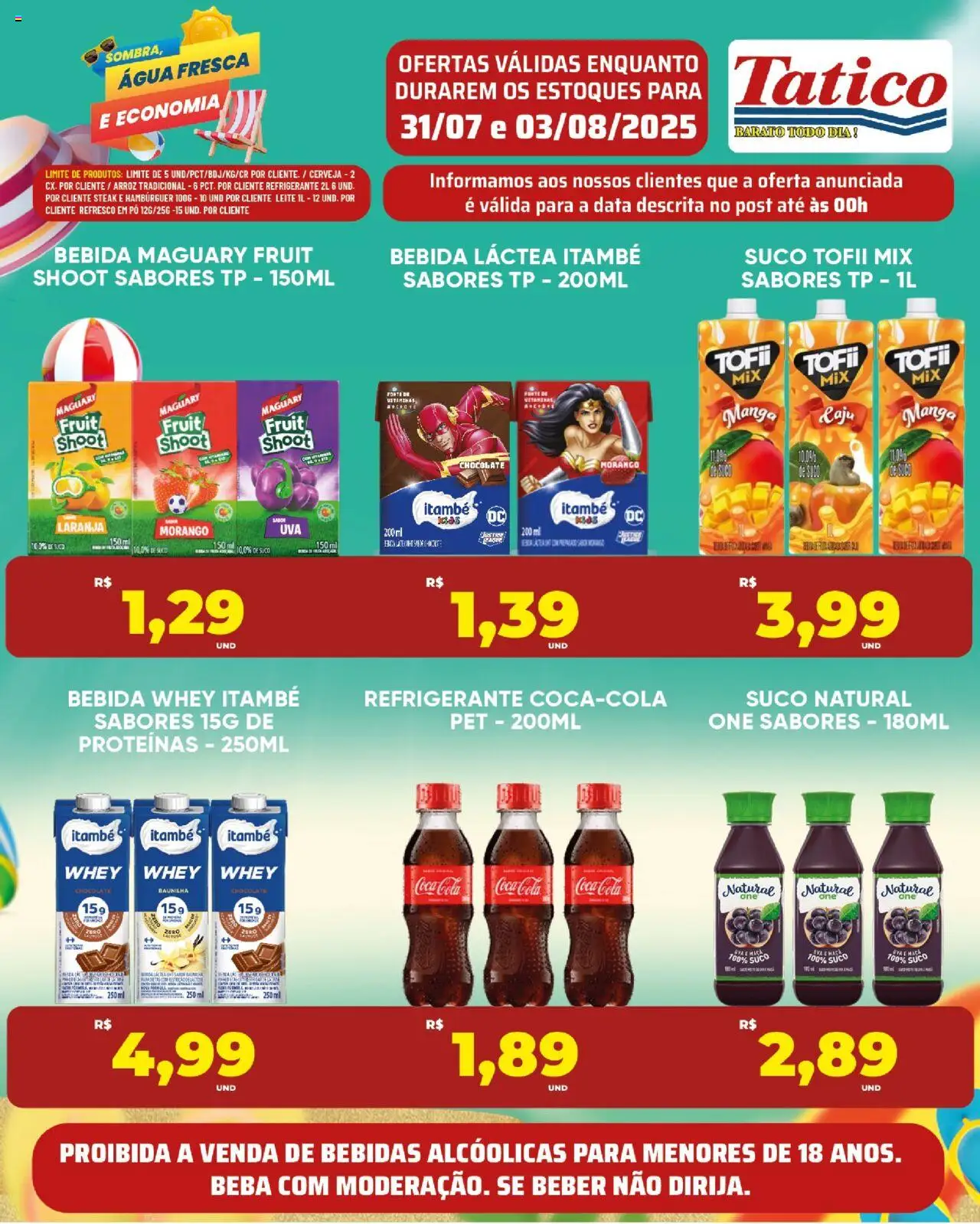 Tatico Folheto - válido de 01.08.2025 | Página: 21 | Produtos: Caju, Pó, Cerveja, Arroz