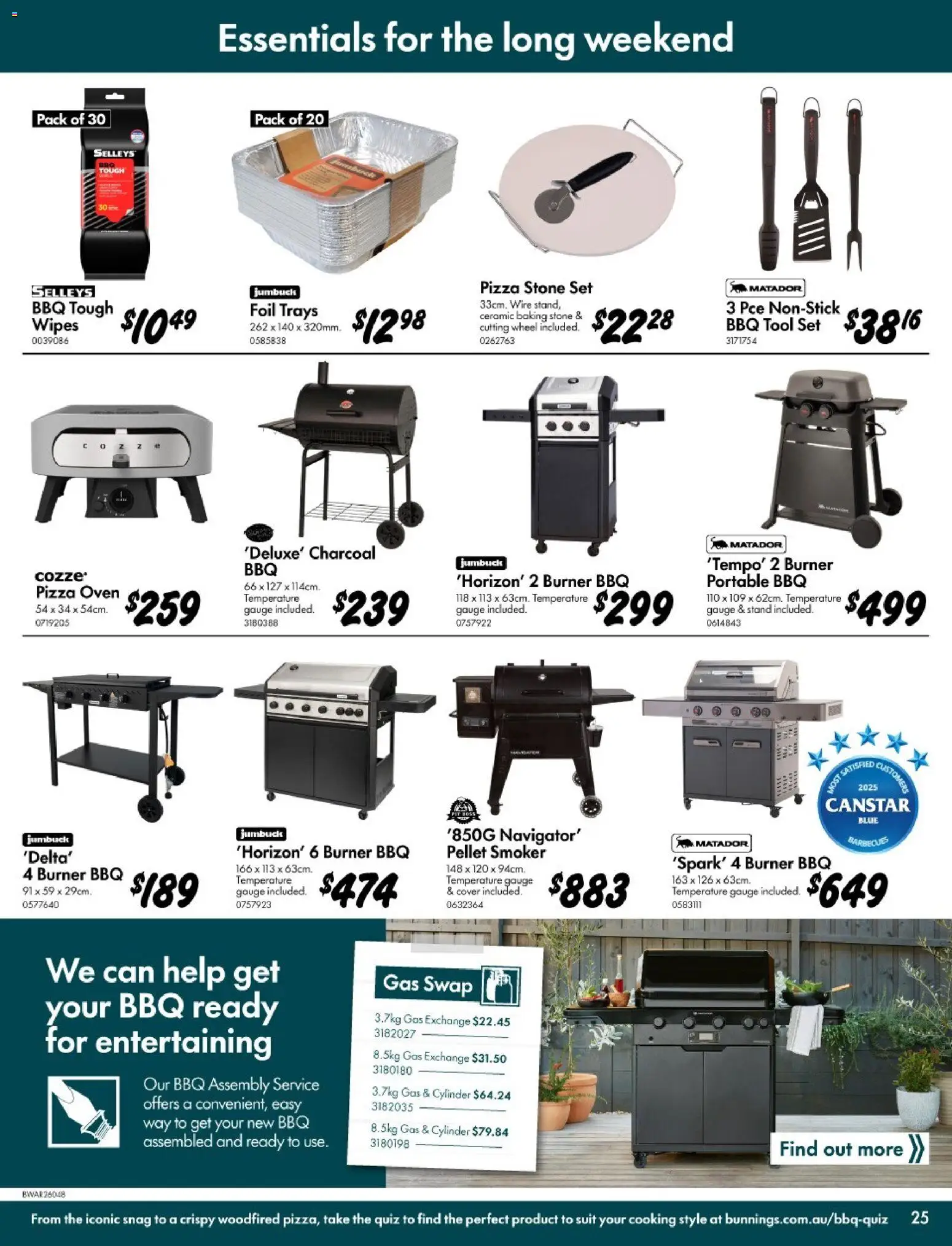 Bunnings Warehouse catalogue - valid from 11.03.2026 | Page: 25 | Products: Pizza, Suit, Portable, Oven
