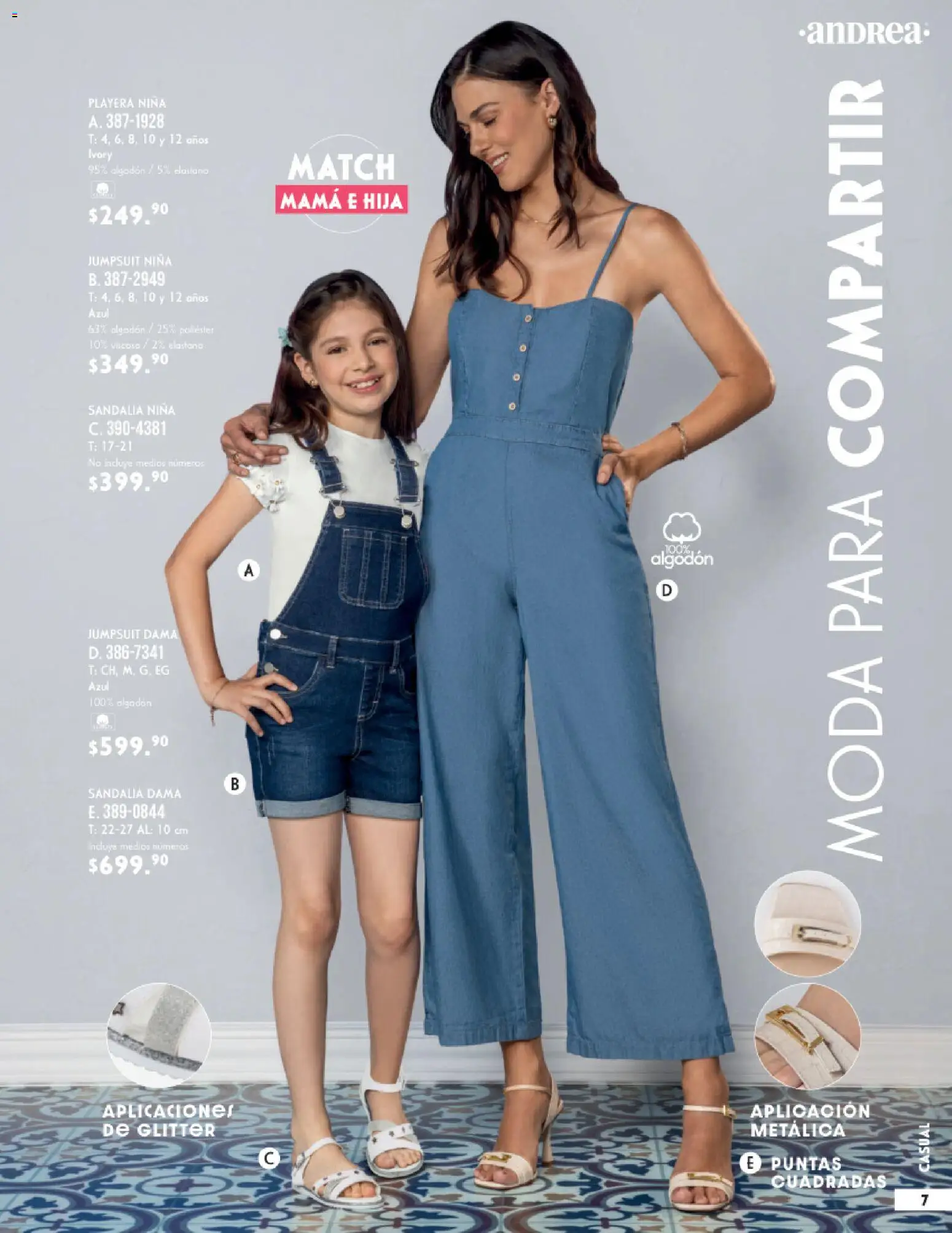 Nuevas ofertas de Andrea válidas en toda la República Mexicana desde el 25.01.2026. ¡Encuentra las mejores ofertas en Andrea catálogo Vestir! | Página: 7 | Productos: Glitter, Algodón, Playera