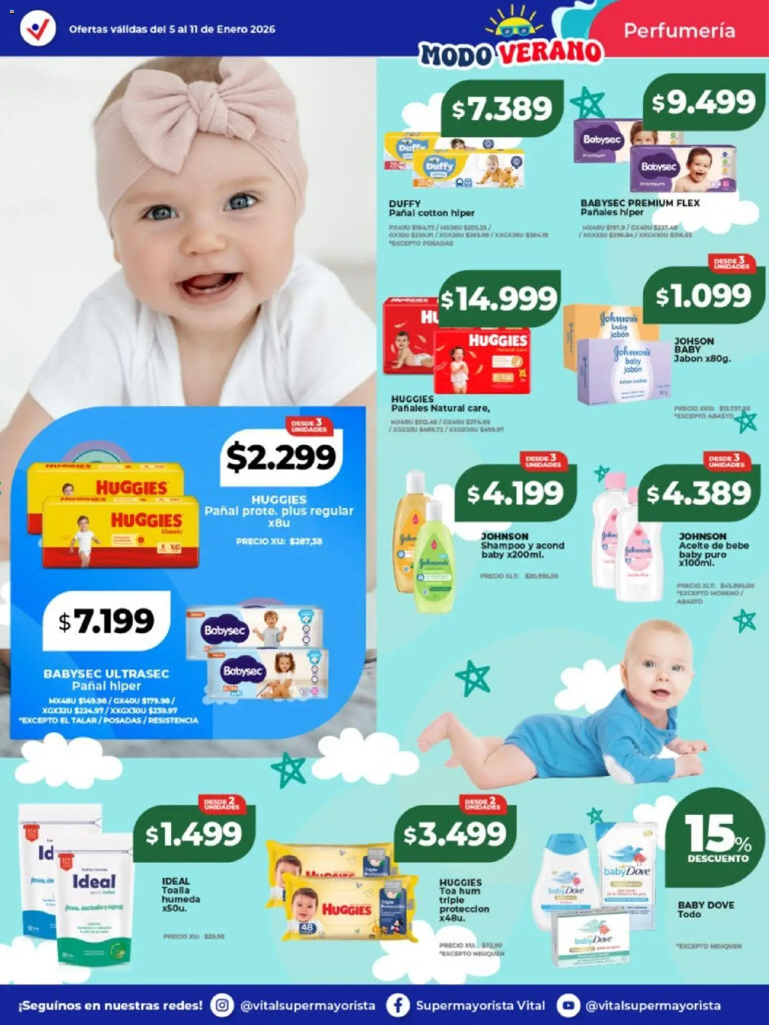 Vital - Ofertas - Posadas │ válido desde el 05.01.2026 | Página: 5 | Productos: Toalla, Aceite, Shampoo, Pañales