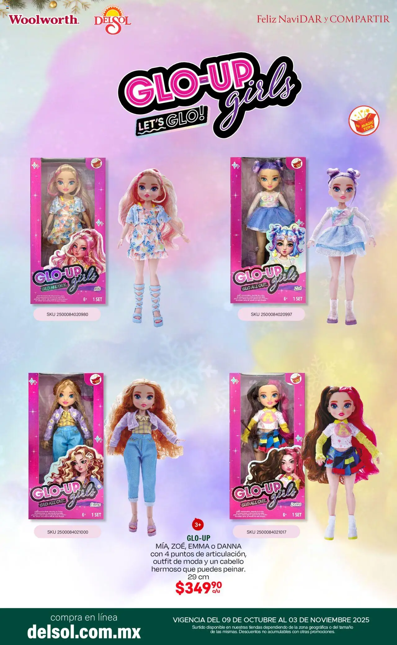 Nuevas ofertas de Del Sol y Woolworth válidas en toda la República Mexicana desde el 09.10.2025. ¡Encuentra las mejores ofertas en Del Sol y Woolworth - Catálogo Feliz NaviDar y Compartir ! | Página: 27
