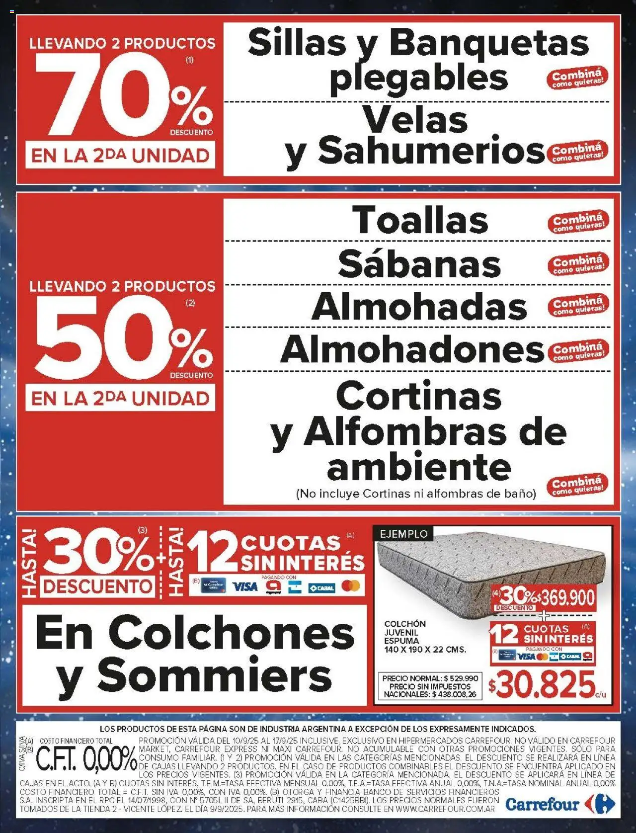 Carrefour ofertas │ válido desde el 10.09.2025 | Página: 21 | Productos: Caso, Banco, Colchón, Espuma