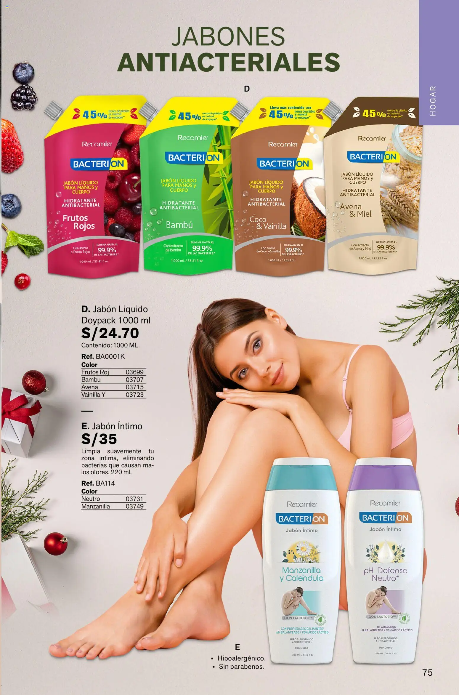 Catálogo Leonisa válido desde 05.12.2025 | Página: 75 | Productos: Jabón, Avena, Empaque