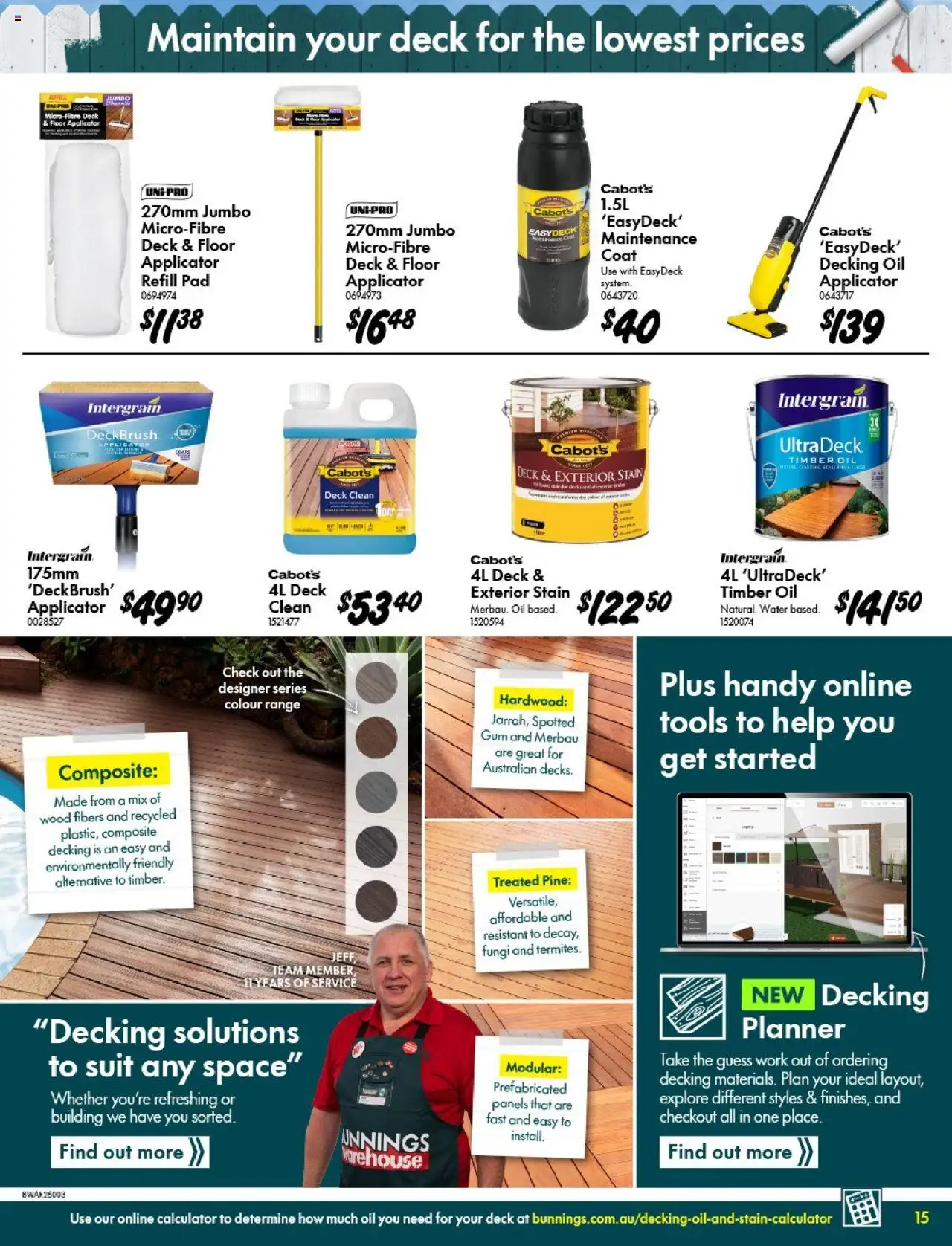Bunnings Warehouse catalogue - valid from 10.09.2025 | Page: 15 | Products: Coat, Decking, Water, Tools