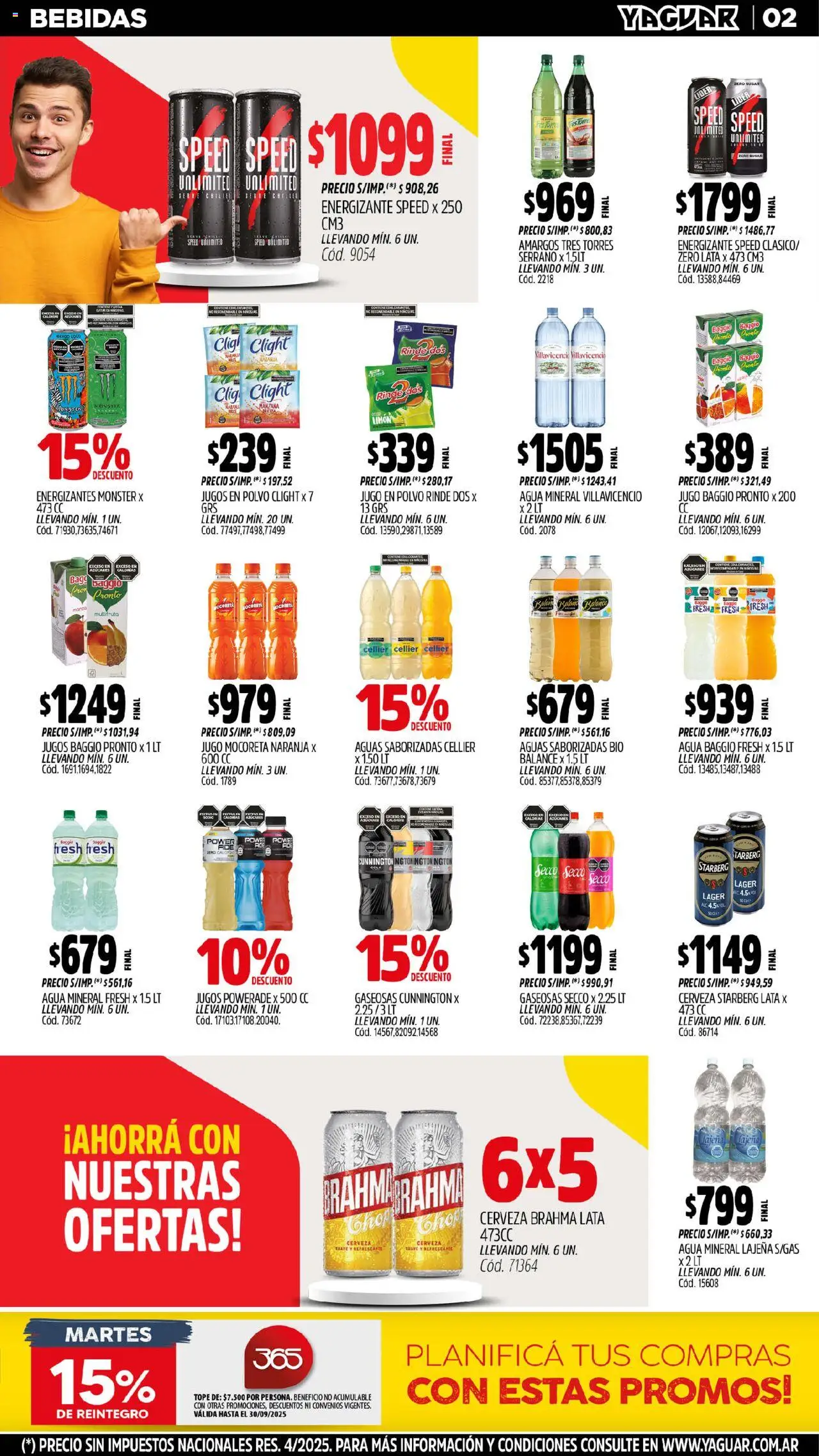 Yaguar - General Roca │ válido desde el 08.09.2025 | Página: 4 | Productos: Manzana, Agua, Jugo, Cerveza