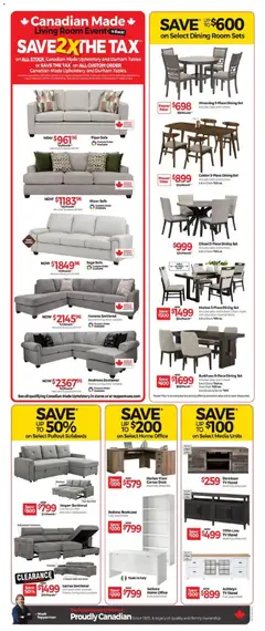 Preview of Tepperman's weekly flyer / circulaire from shop Tepperman's valid from 01.01.2026 | Page: 3 | Products: Tv, Bed, Sofa, Table