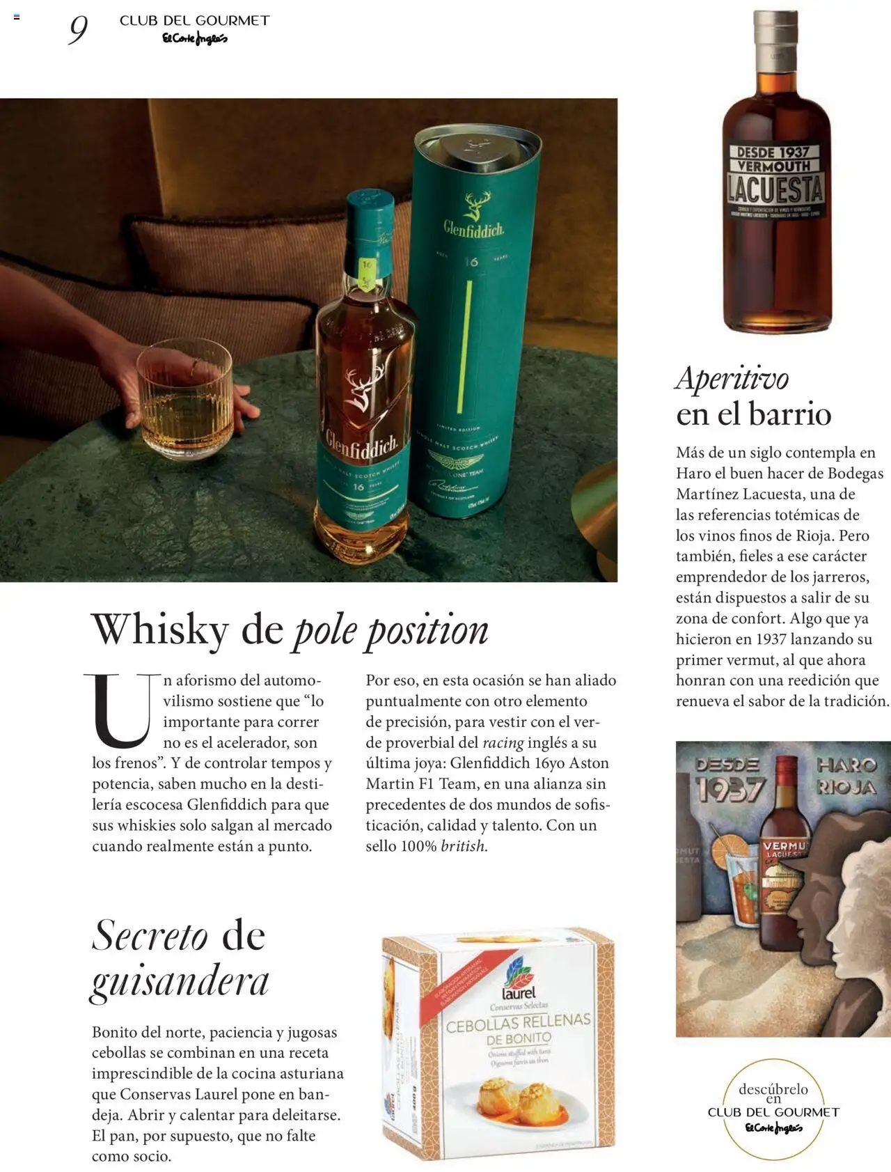 Nuevas ofertas de El Corte Inglés válidas en toda la República Mexicana desde el 29.09.2025. ¡Encuentra las mejores ofertas en El Corte Inglés - Catálogo Gourmet Magazine Otoño! | Página: 9 | Productos: Cocina, Whisky