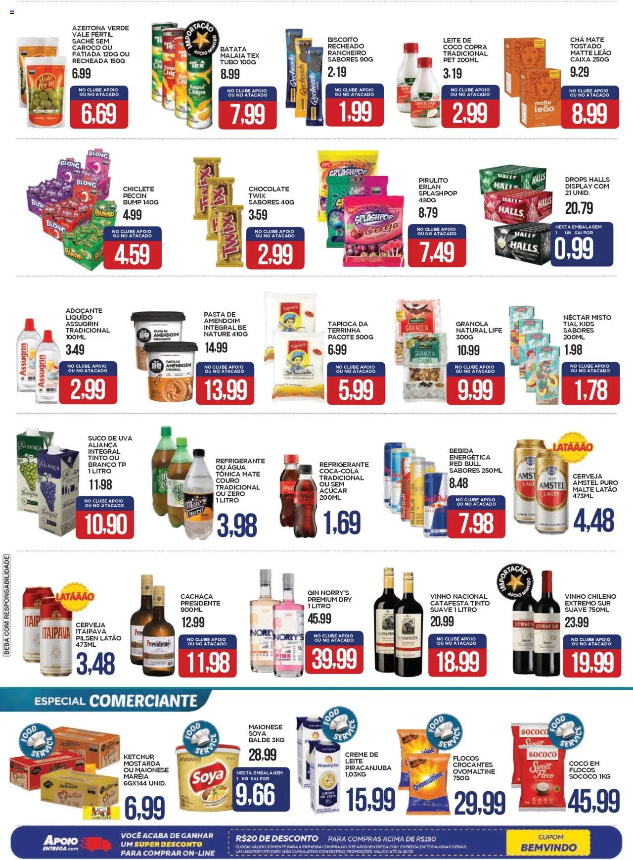 Apoio Mineiro Folheto - válido de 28.07.2025 | Página: 3 | Produtos: Twix, Aliança, Leite, Vinho