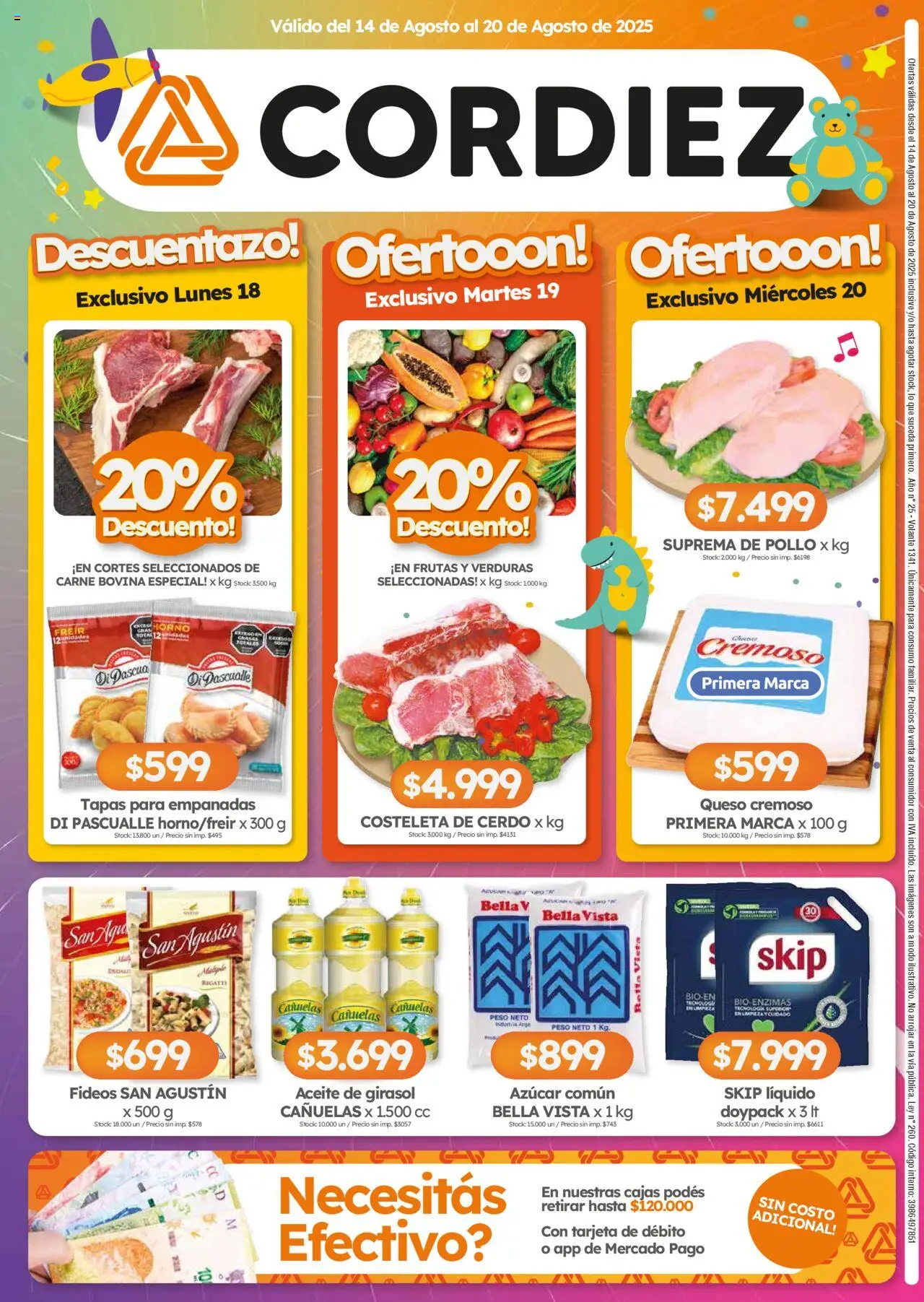 Cordiez ofertas │ válido desde el 14.08.2025 | Página: 8 | Productos: Peso, Agua, Cerdo, Fideos