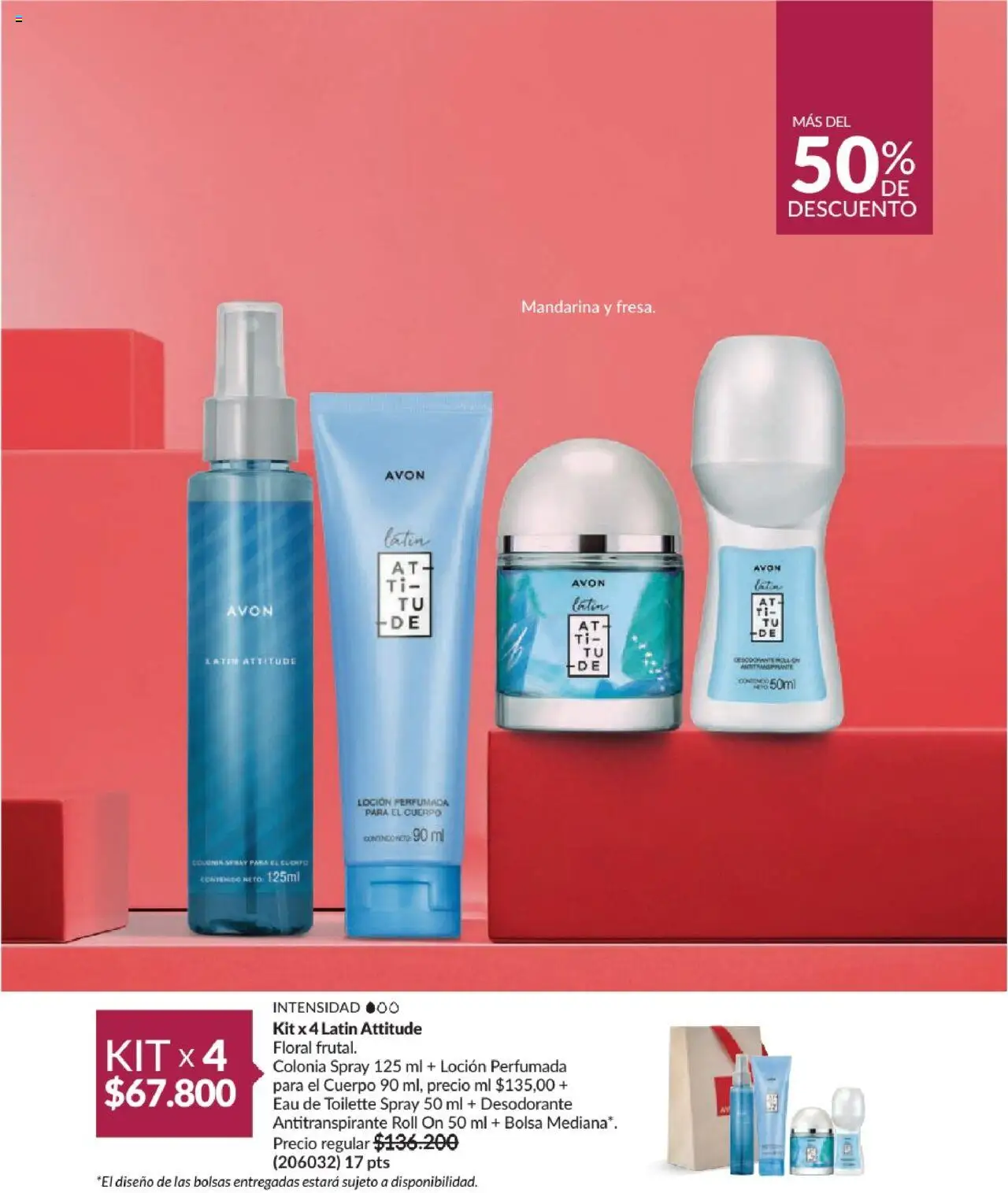 Avon revista - valida desde el 01.08.2025 | Página: 24 | Productos: Bolsa, Loción, Eau de toilette, Desodorante