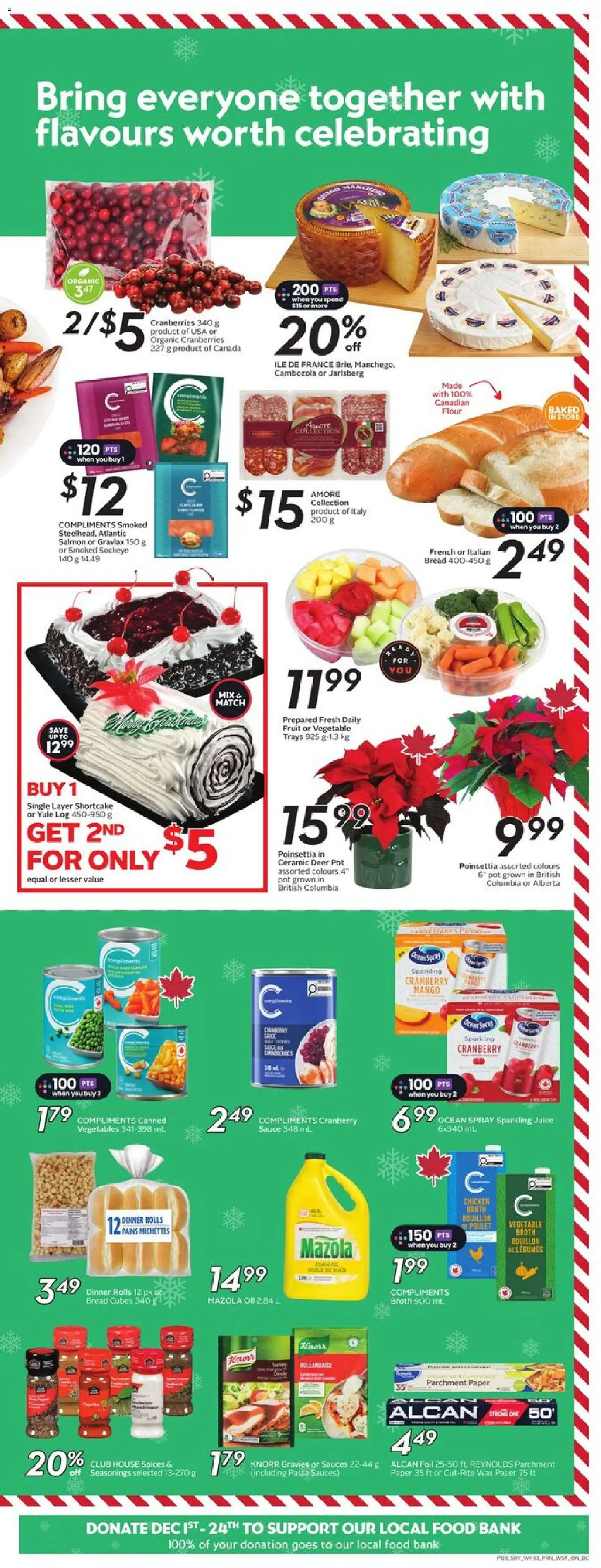 Safeway flyer valid from 11.12.2025 | Page: 6 | Products: Oil, Bread, Juice, Chicken