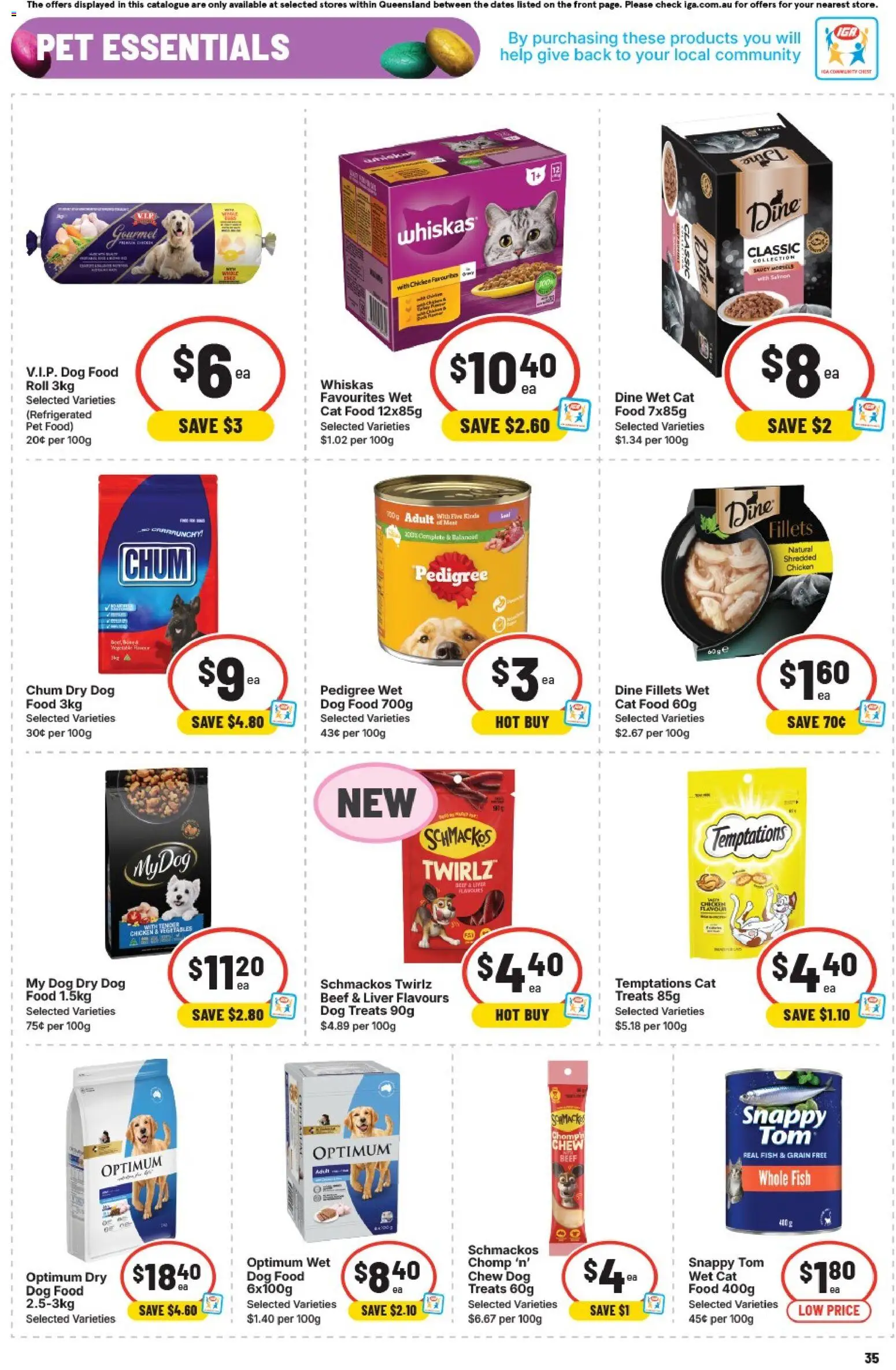 IGA catalogue - valid from 25.03.2026 | Page: 34 | Products: Chicken, Fish, Vegetables, Salmon