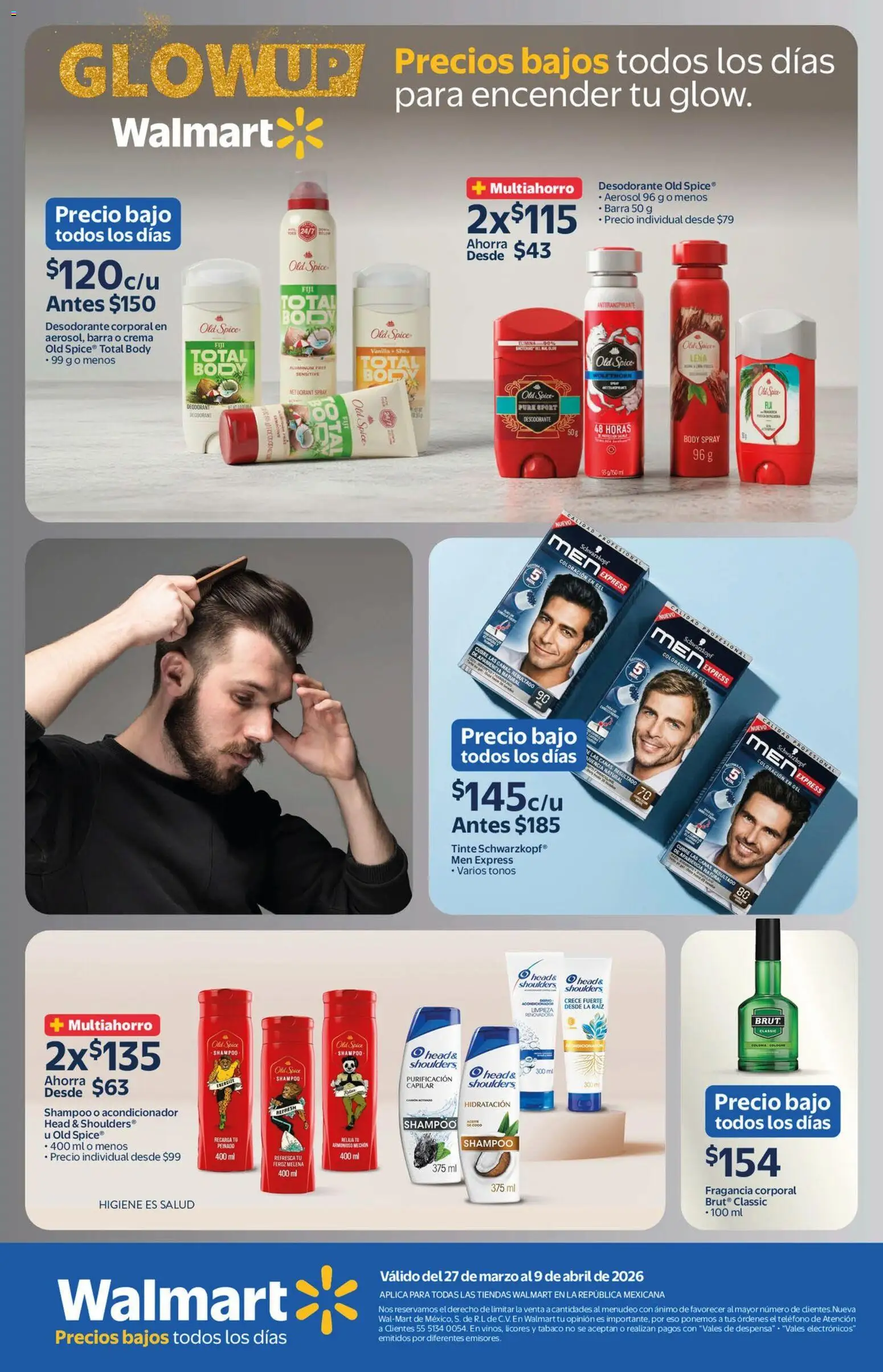 Nuevas ofertas de Walmart válidas en toda la República Mexicana desde el 27.03.2026. ¡Encuentra las mejores ofertas en  Walmart folleto Belleza natural a precios bajos! | Página: 15 | Productos: Desodorante, Barra, Body, Despensa