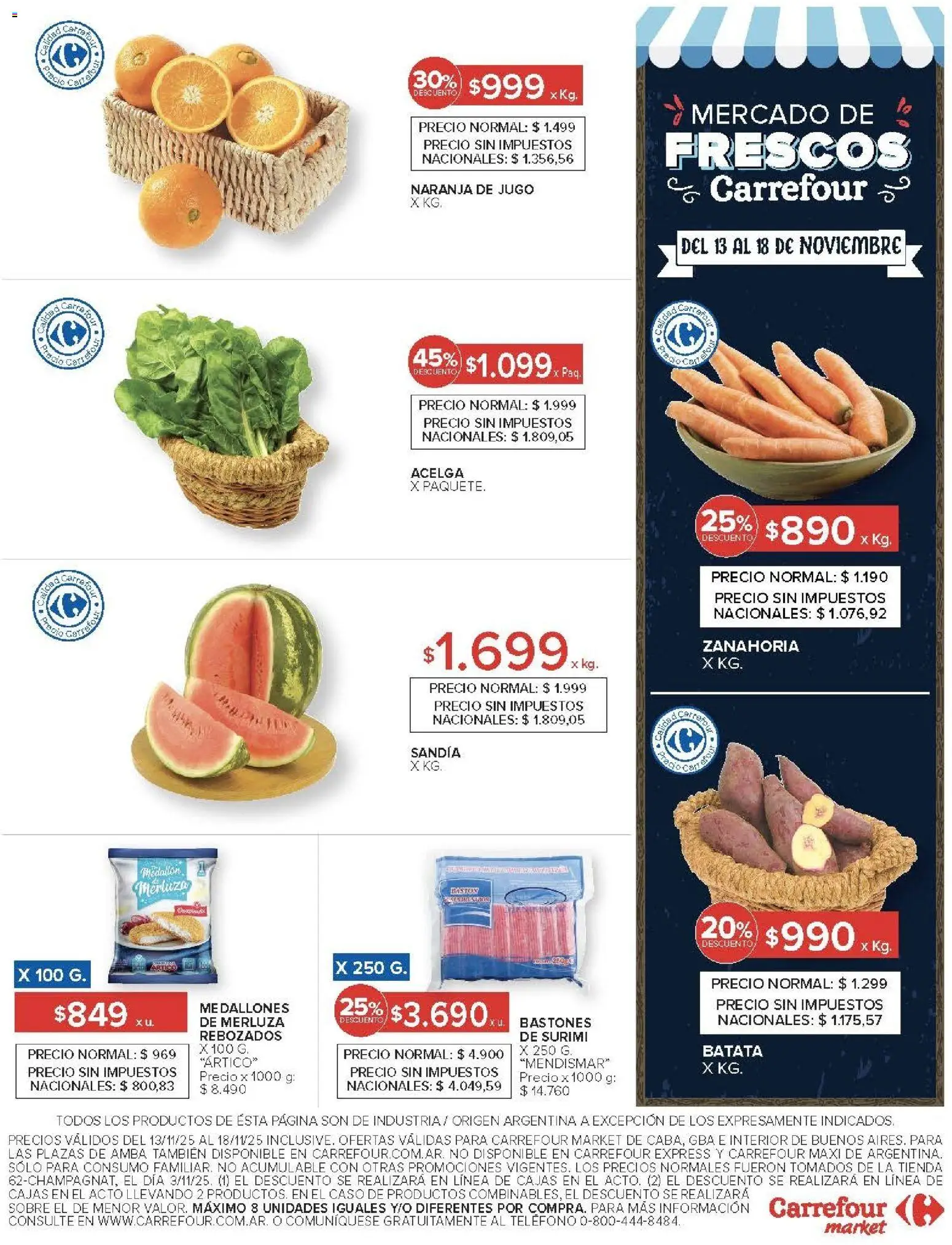 Carrefour ofertas │ válido desde el 13.11.2025 | Página: 40 | Productos: Caso, Sobre, Batata, Sandía